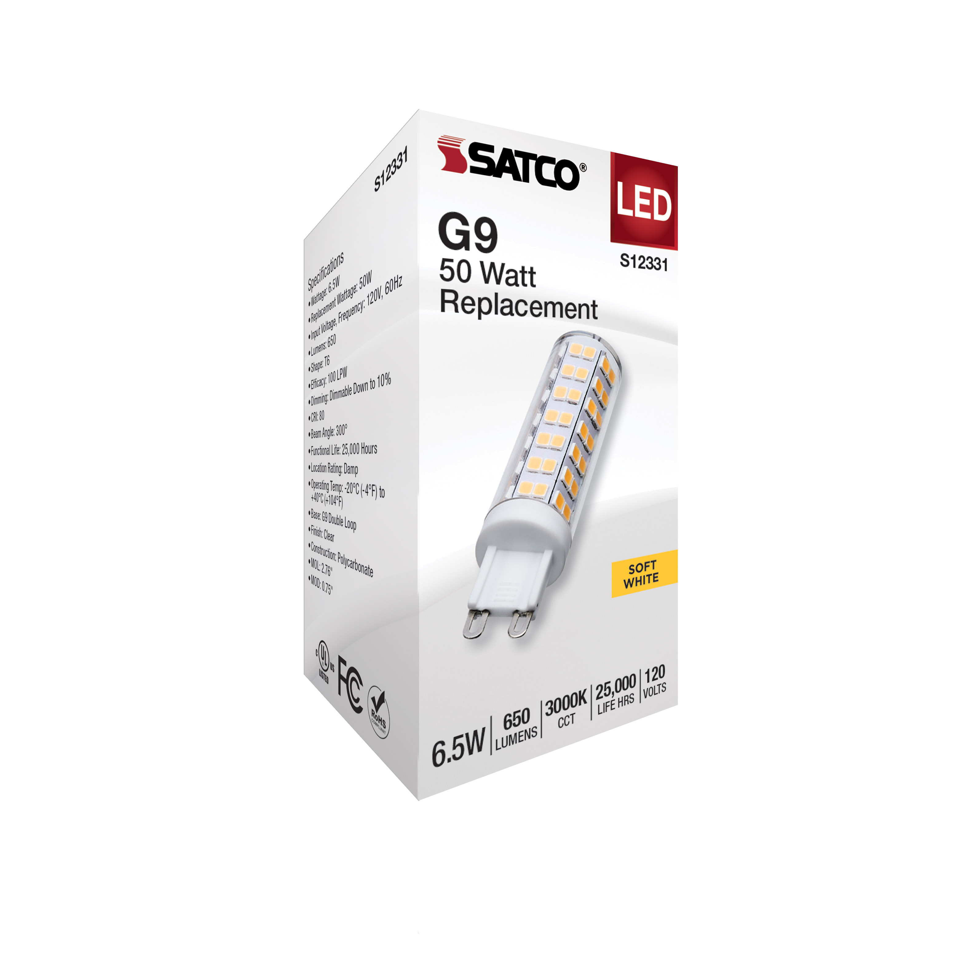 6.5W/LED/G9/CL/830/120V - S12331