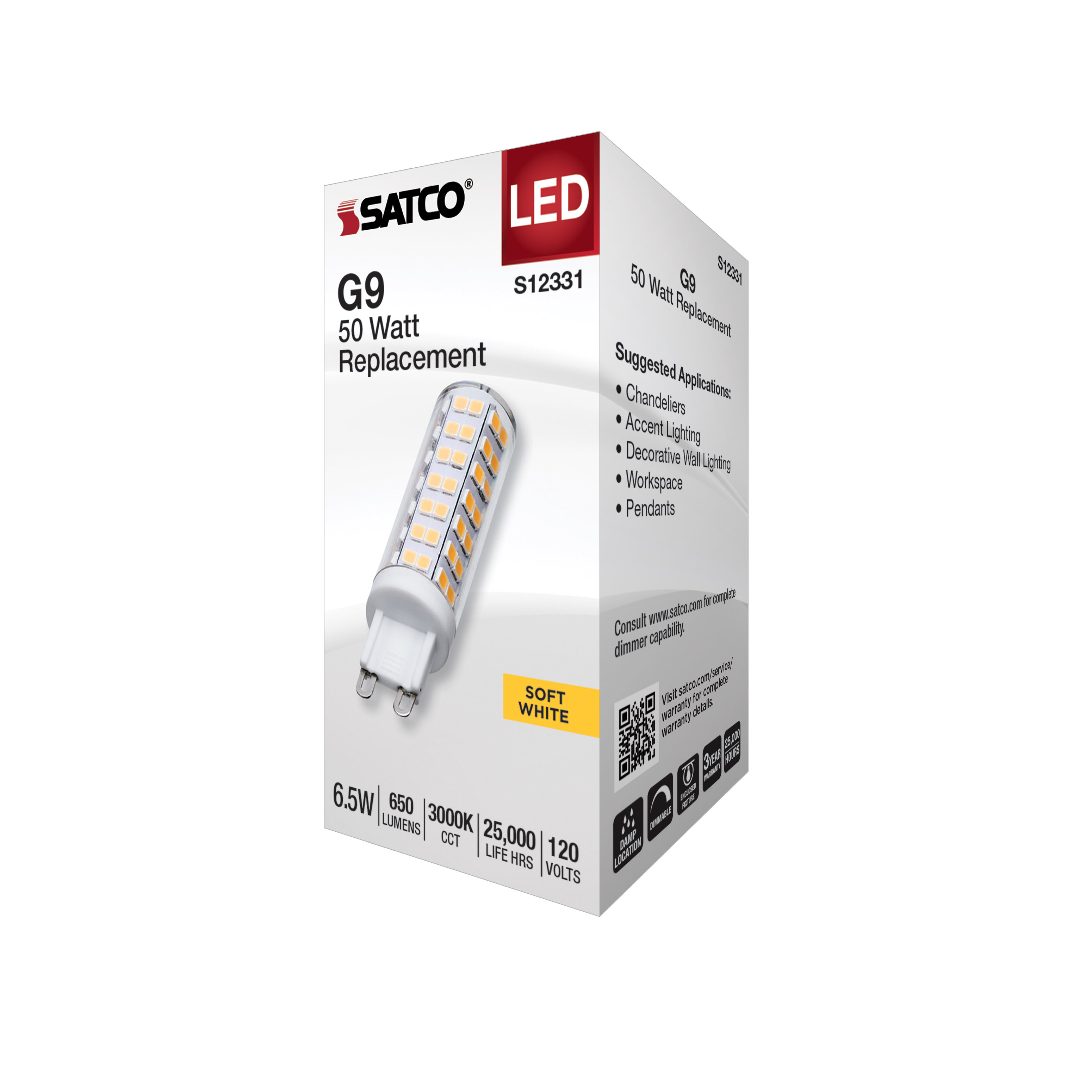6.5W/LED/G9/CL/830/120V - S12331