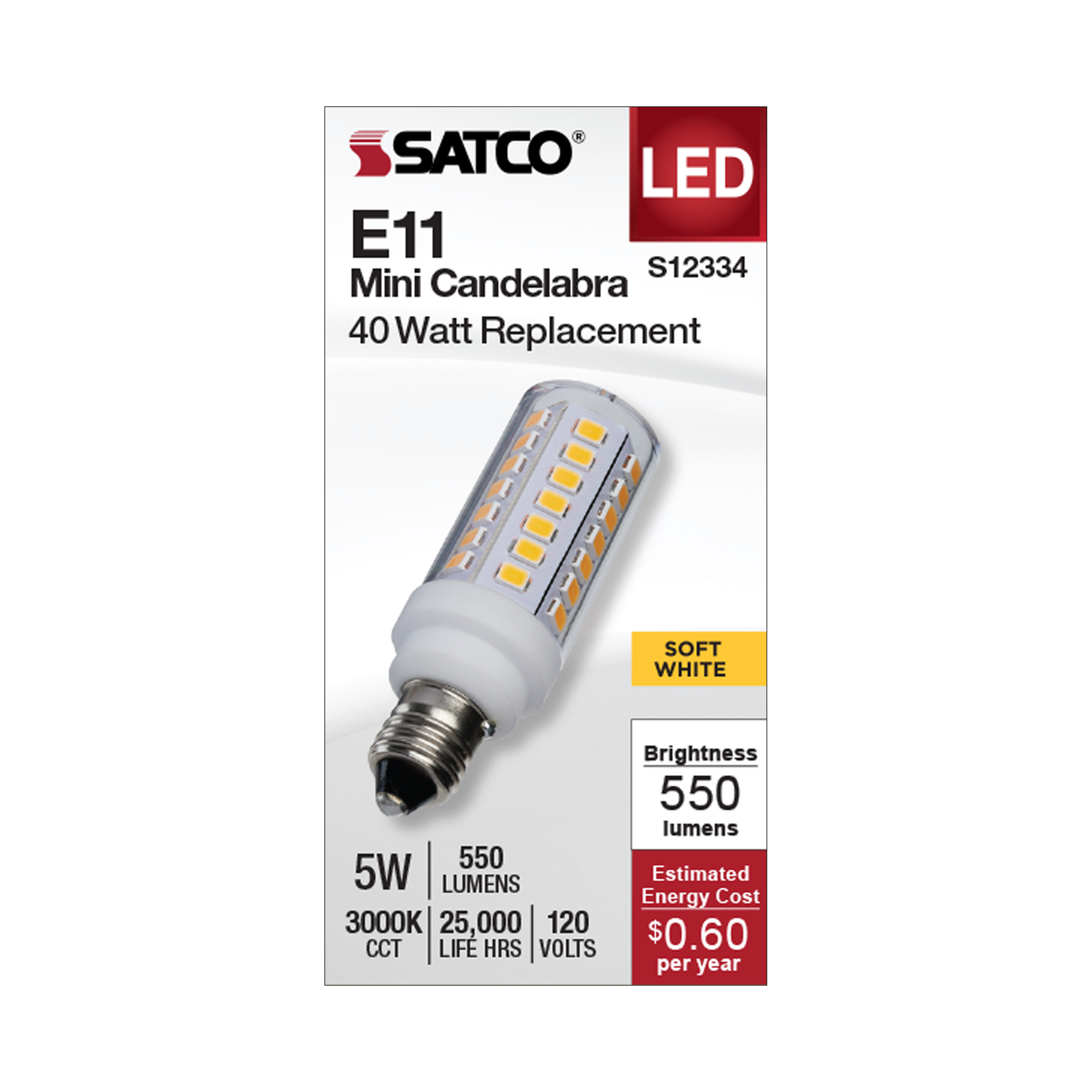 5W/LED/E11/CL/830/120V - S12334