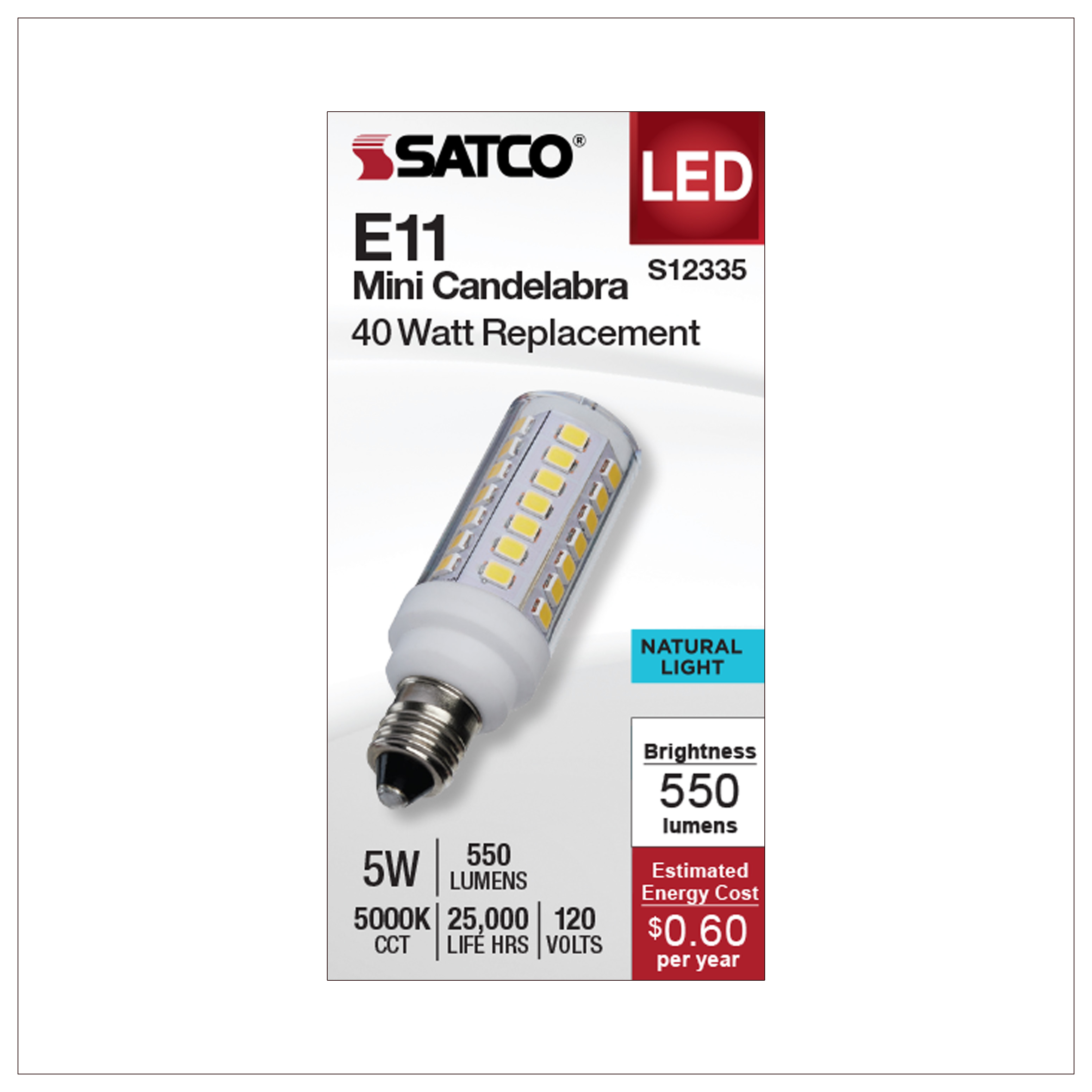 5W/LED/E11/CL/850/120V - S12335