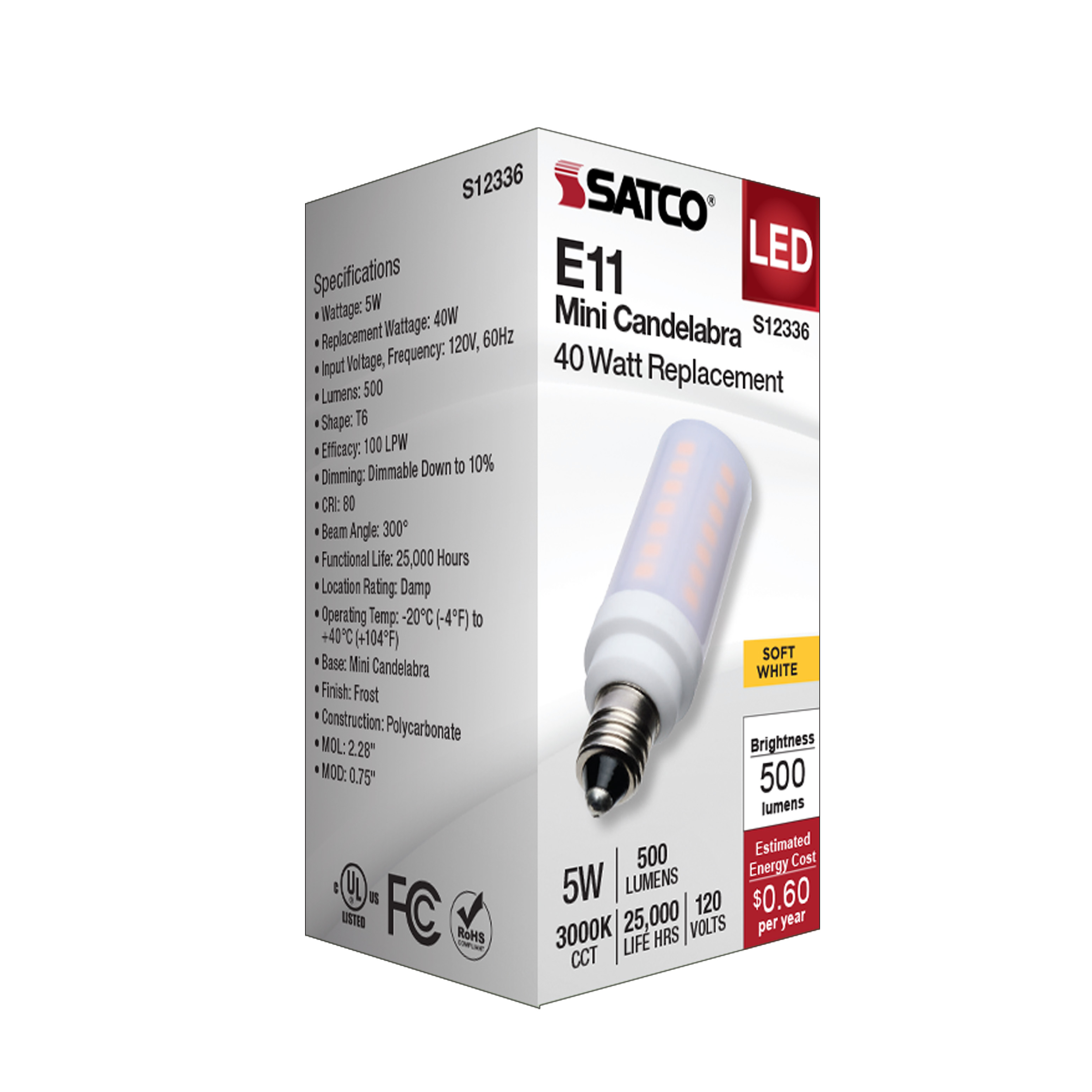 5W/LED/E11/FR/830/120V - S12336