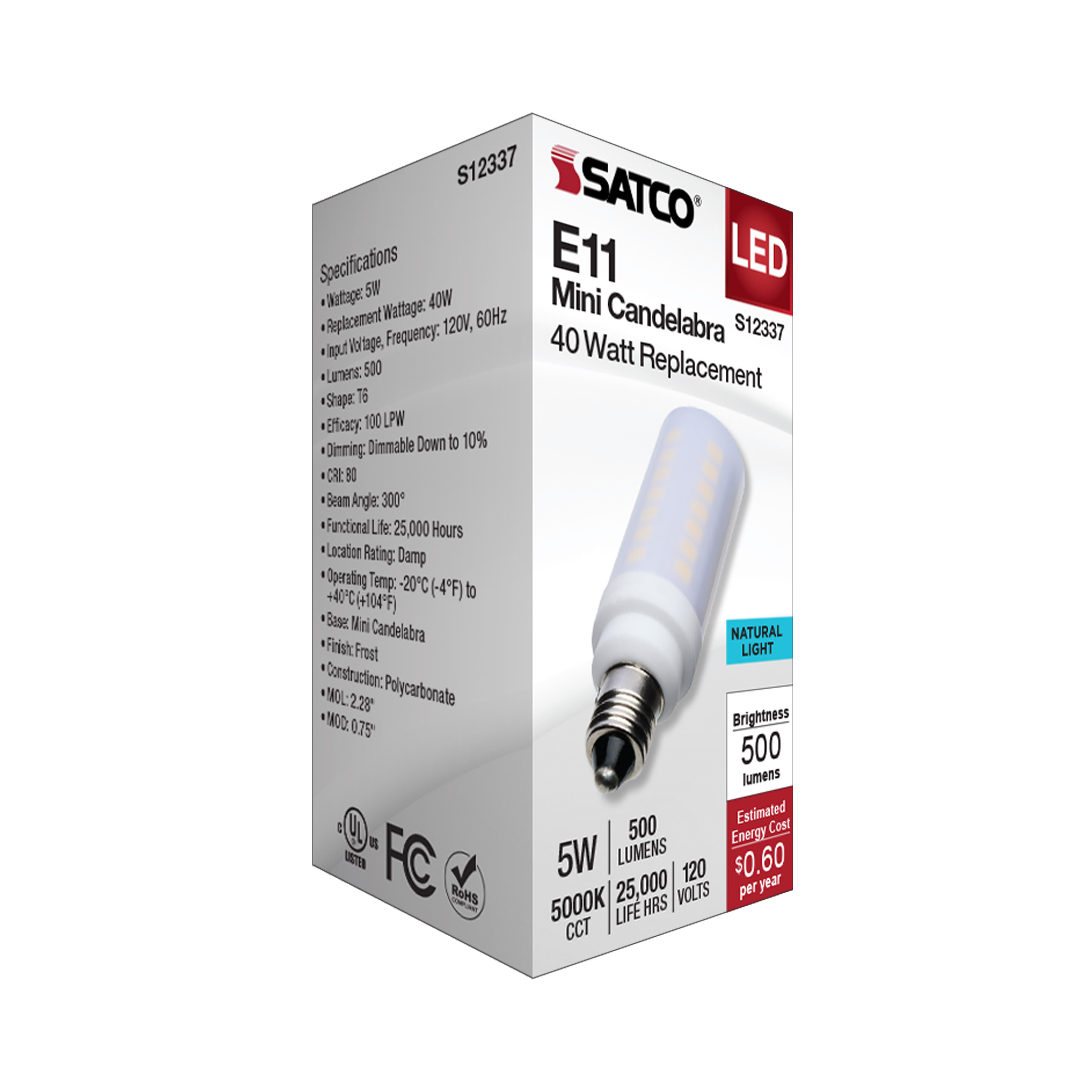 5W/LED/E11/FR/850/120V - S12337