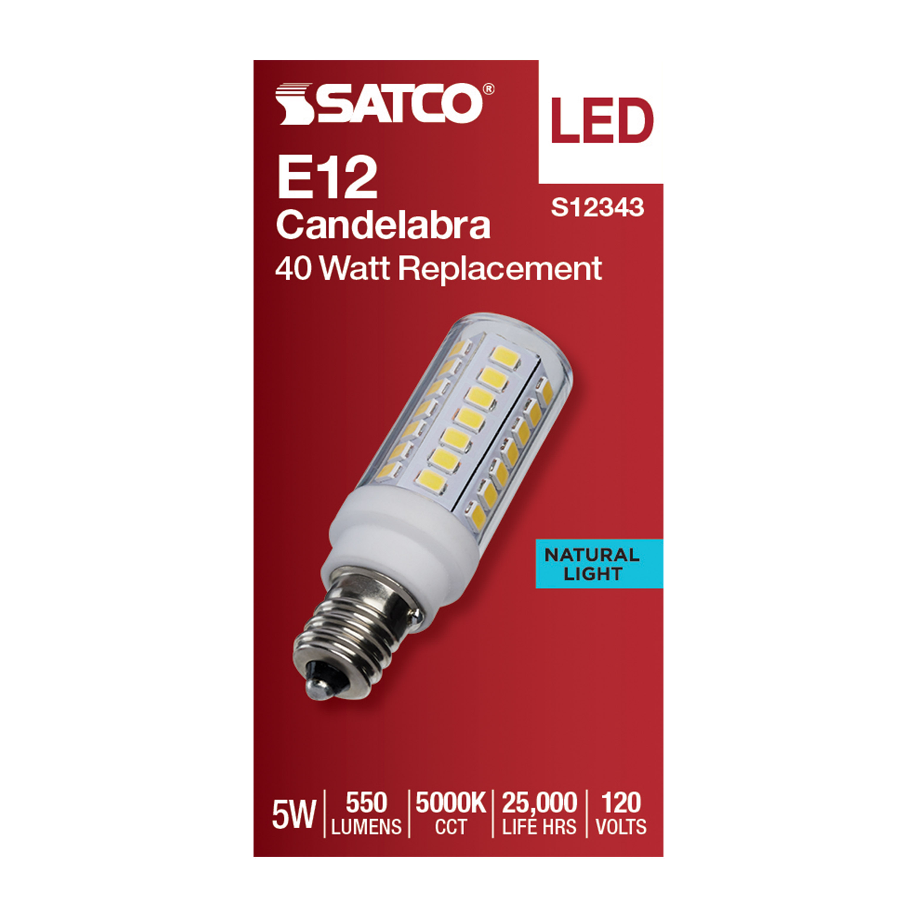 5W/LED/E12/CL/850/120V - S12343
