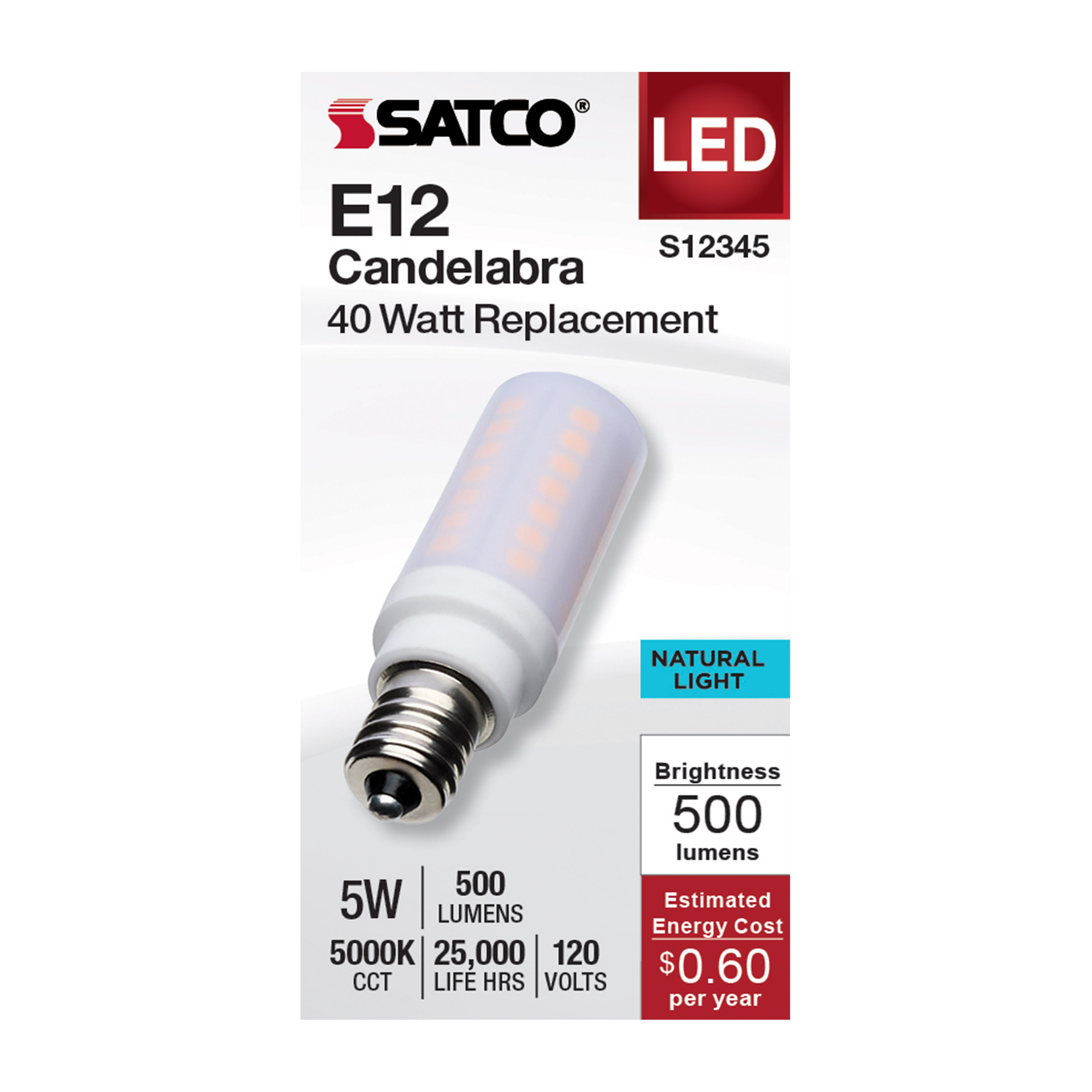 5W/LED/E12/FR/850/120V - S12345