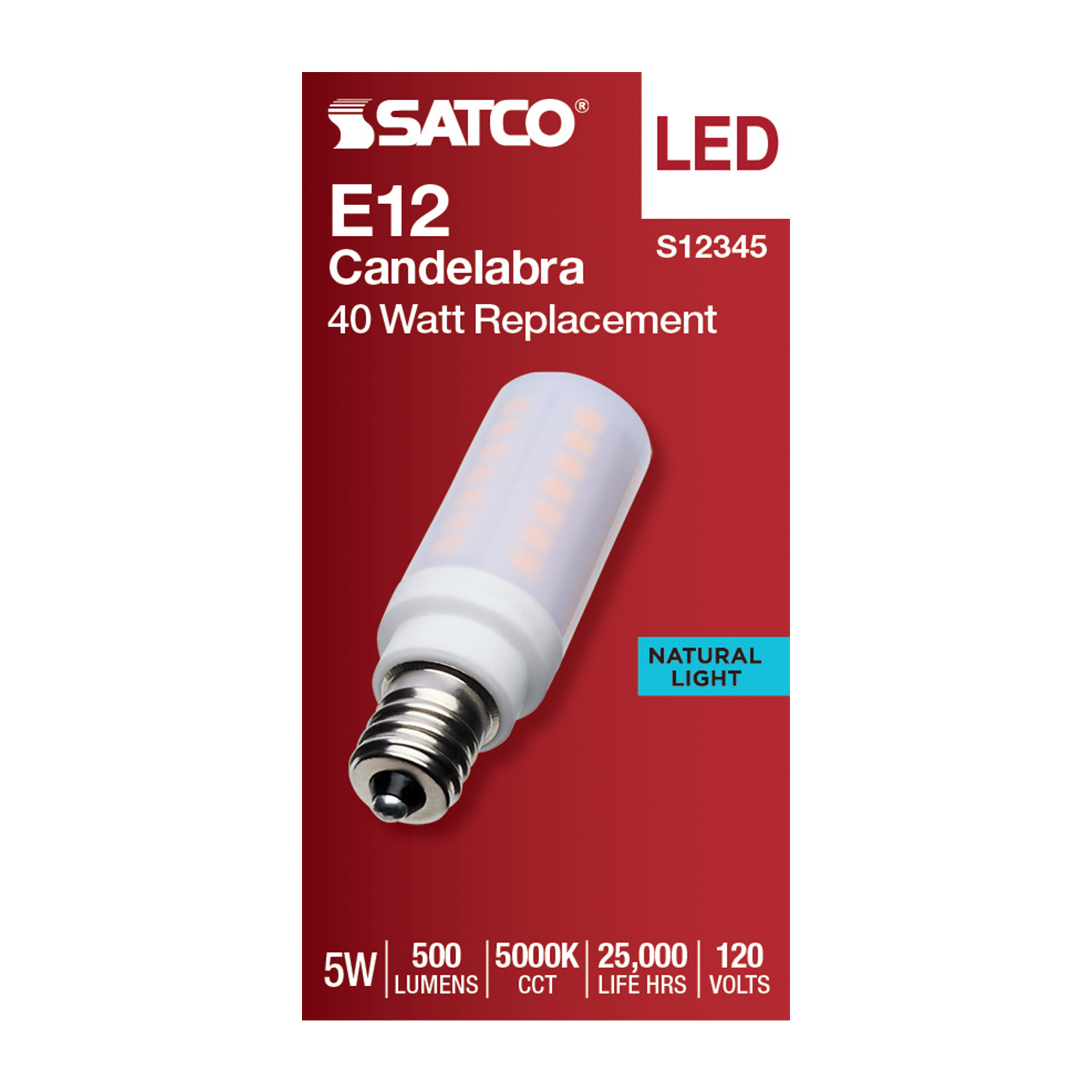 5W/LED/E12/FR/850/120V - S12345
