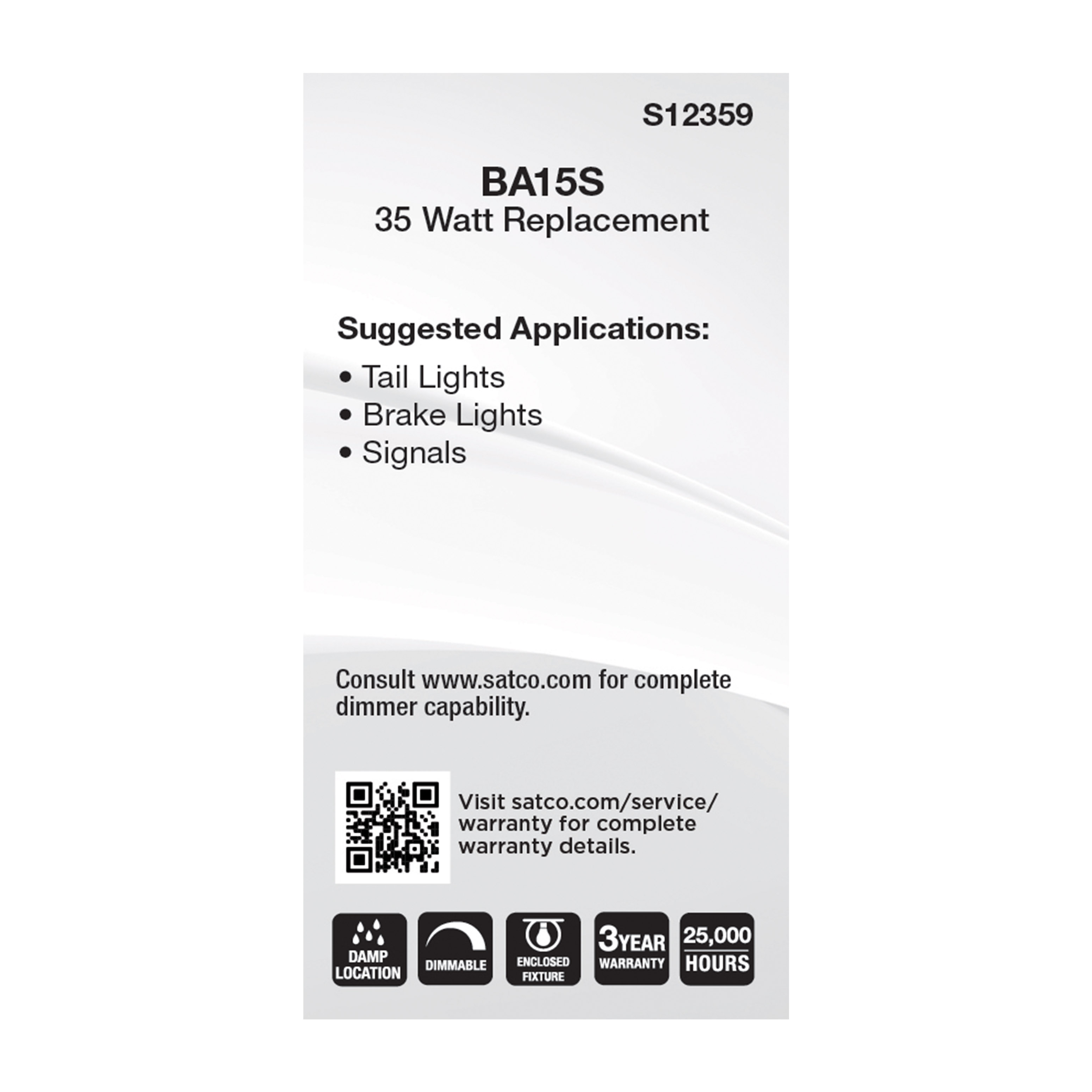 4.5W/LED/BA15S/CL/850/12V - S12359