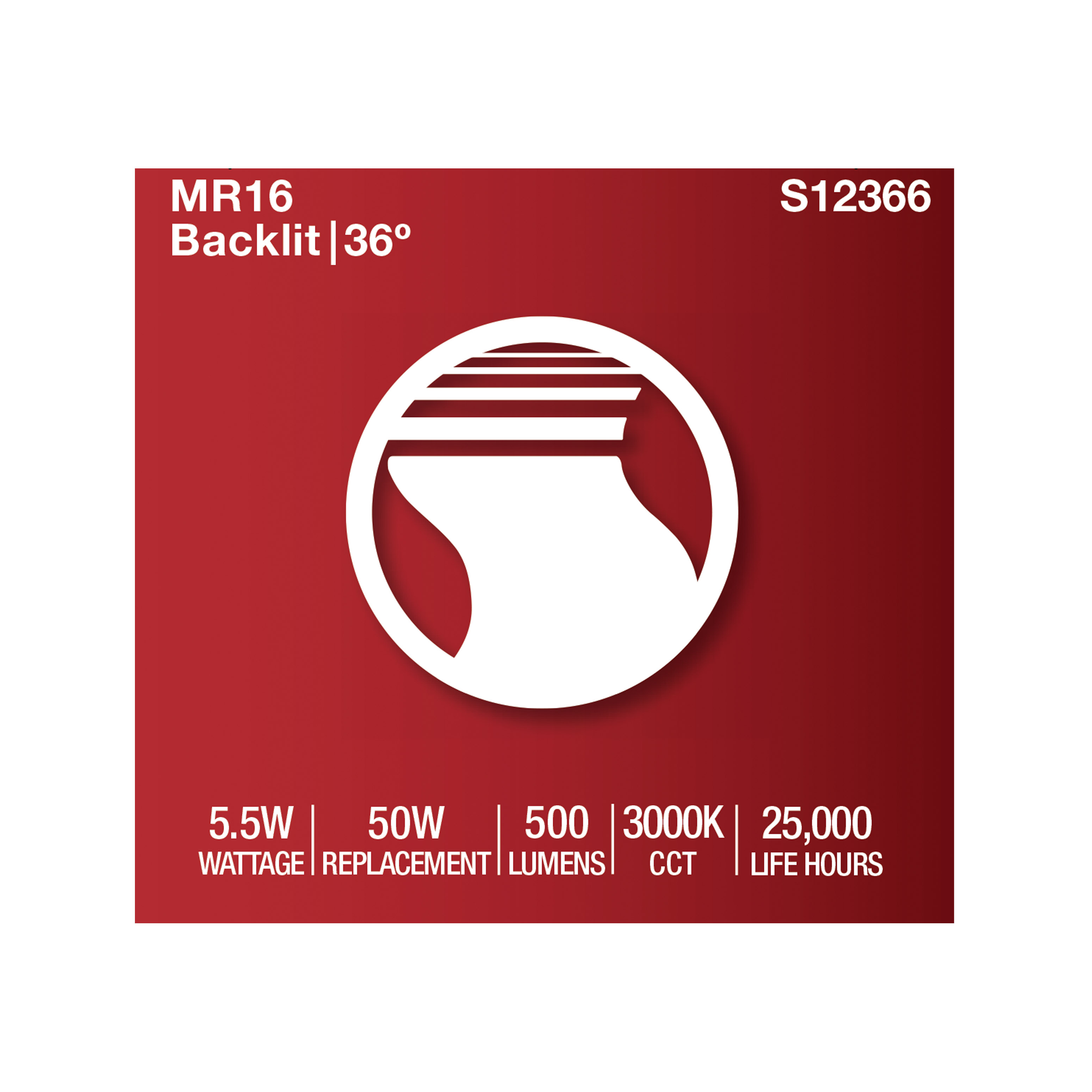 5.5MR16/GB/930/FL36/12V - S12366