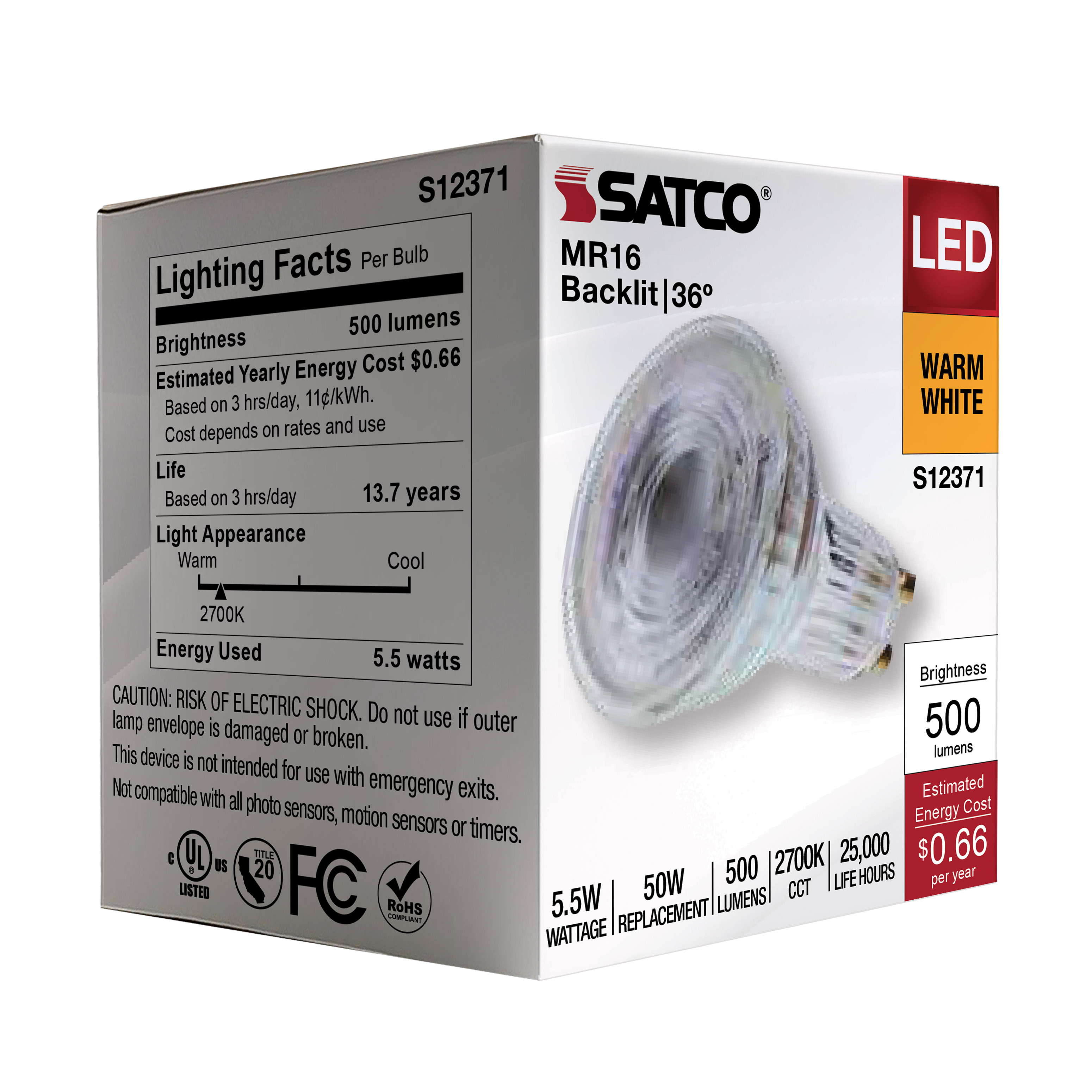 5.5MR16/GB/927/FL36/GU10/120V - S12371