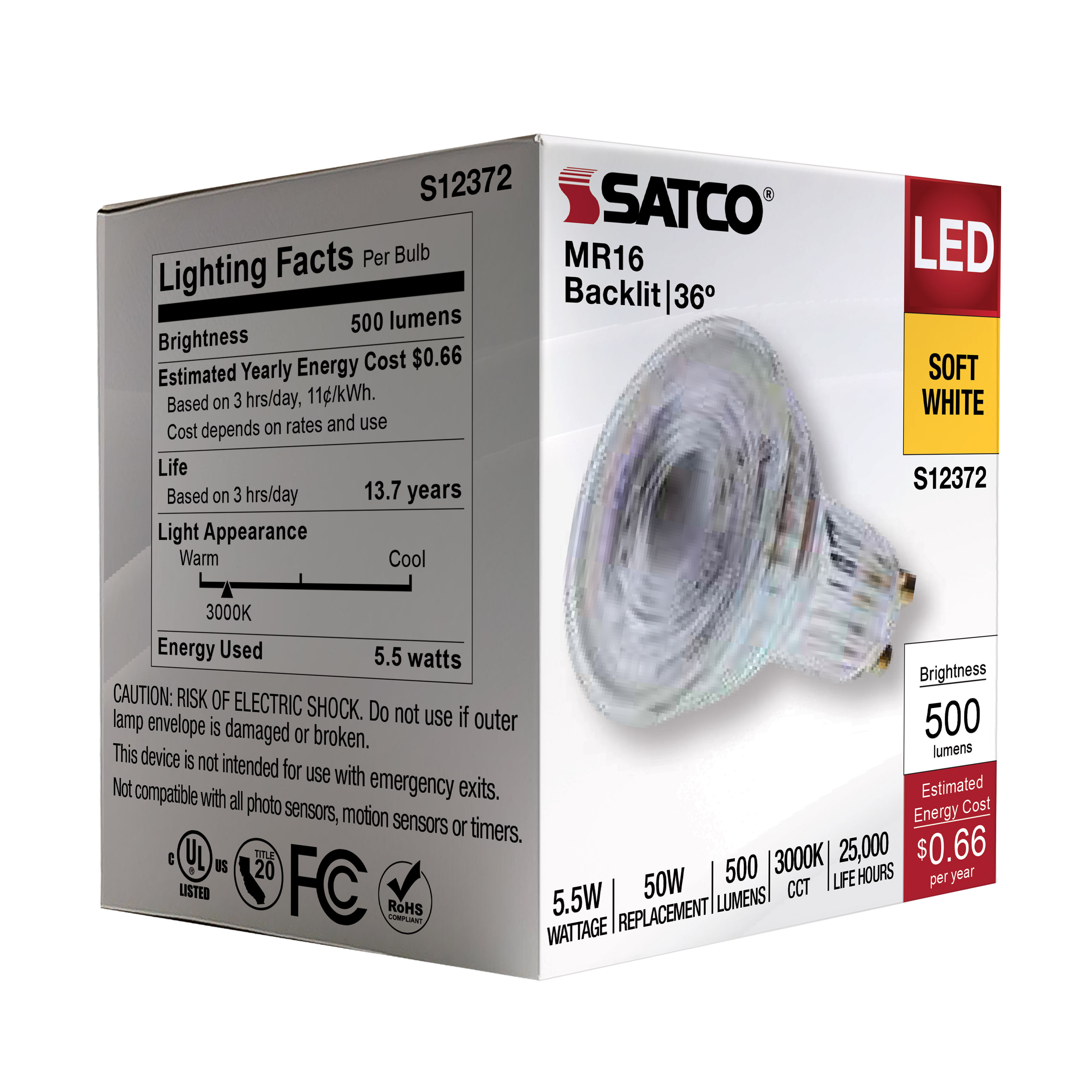 5.5MR16/GB/930/FL36/GU10/120V - S12372