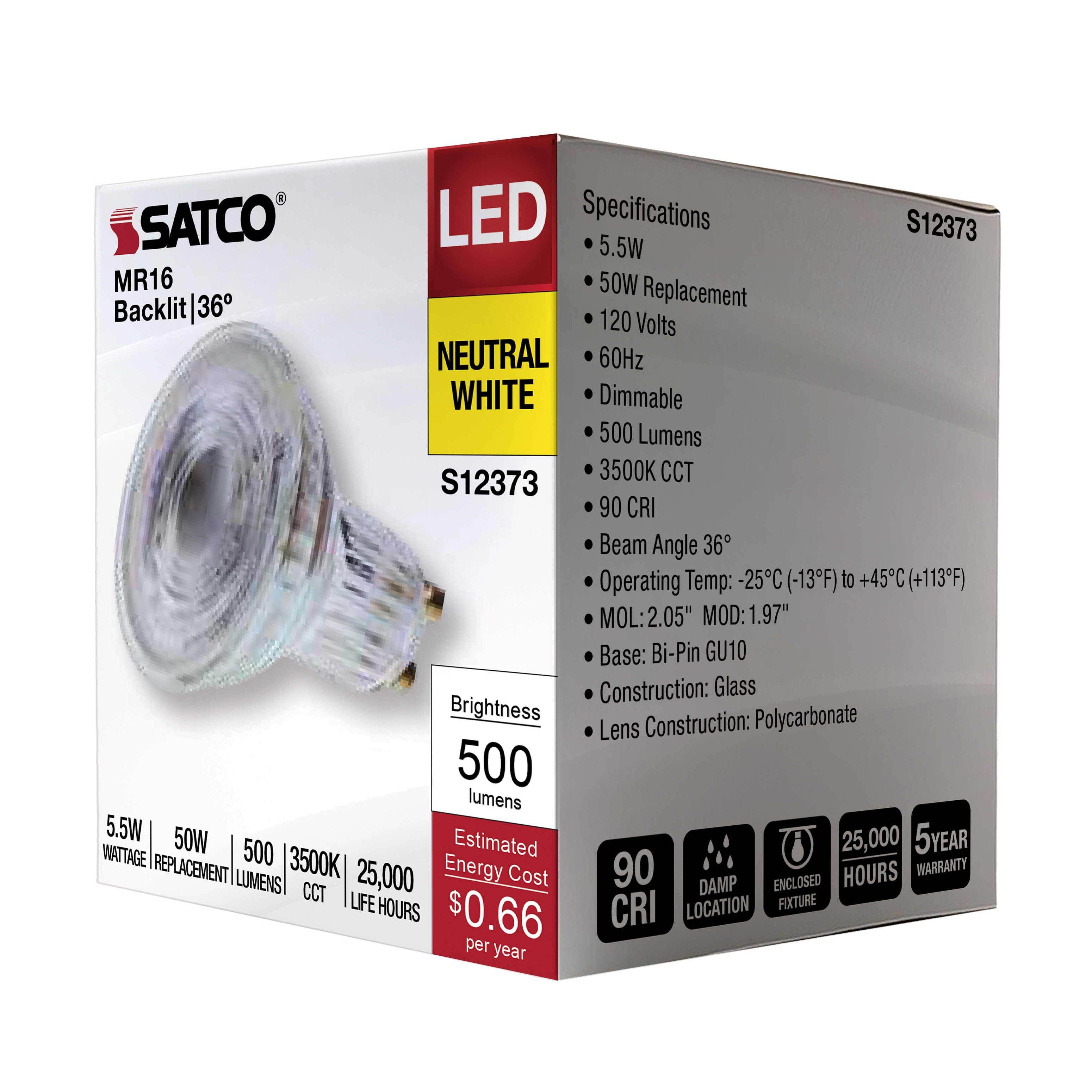 5.5MR16/GB/935/FL36/GU10/120V - S12373