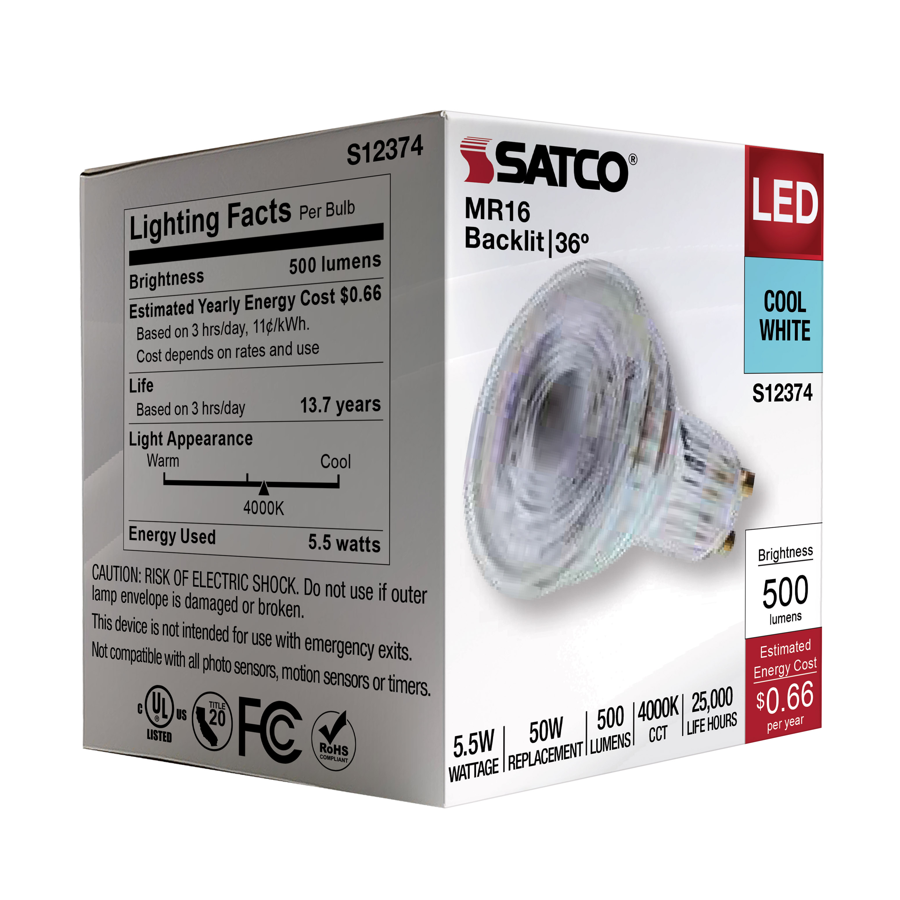 5.5MR16/GB/940/FL36/GU10/120V - S12374