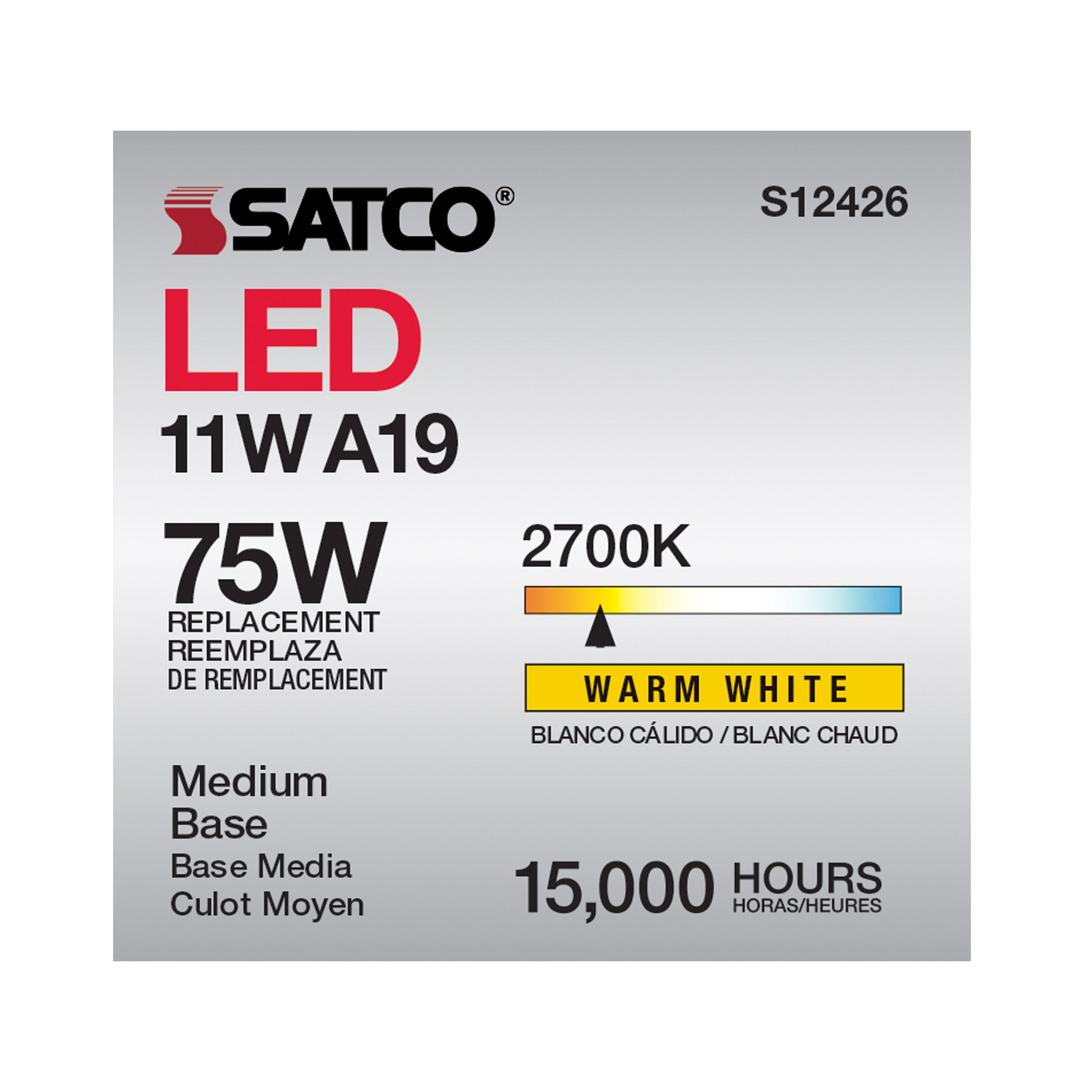 11A19/SW/LED/E26/927/120V - S12426