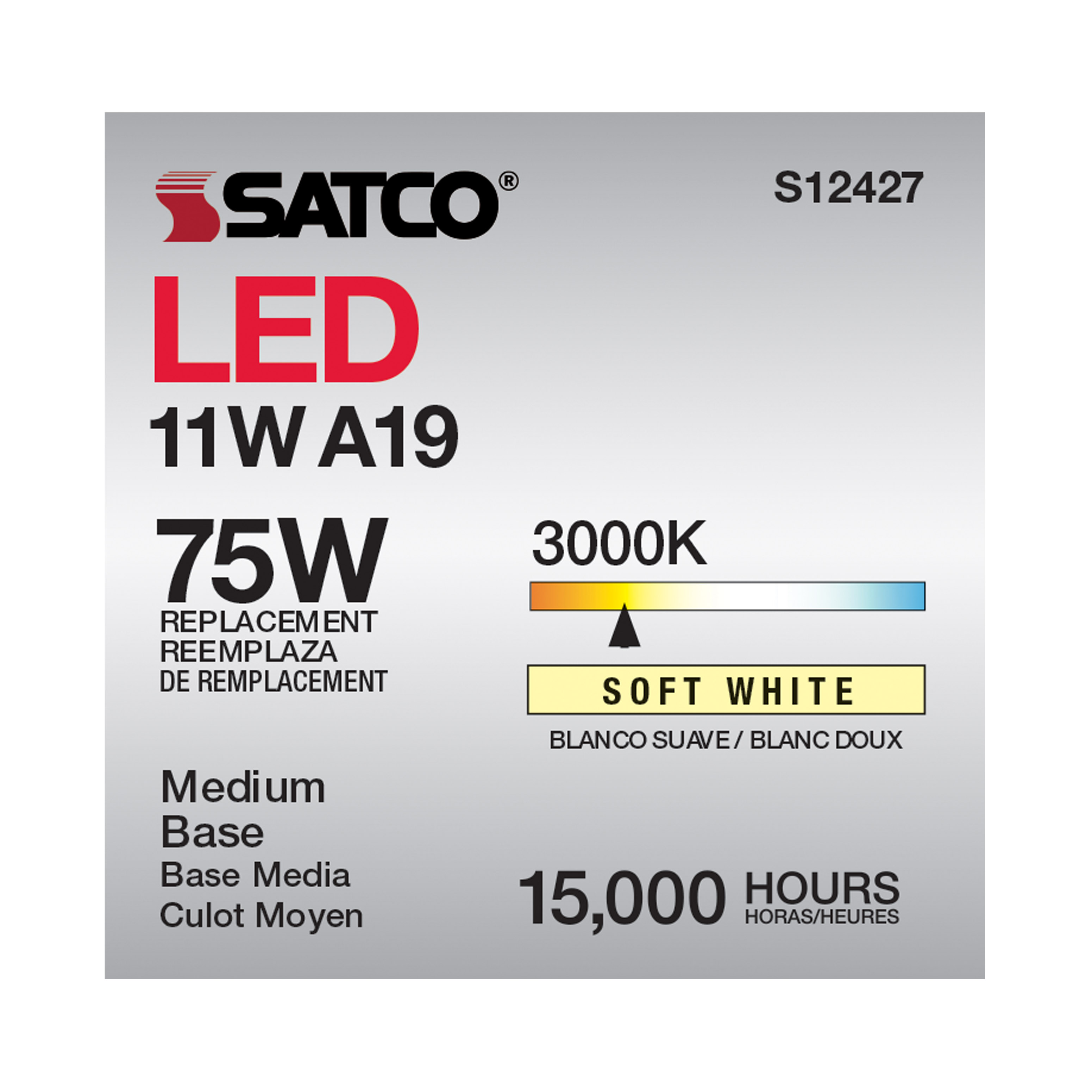 11A19/SW/LED/E26/930/120V - S12427