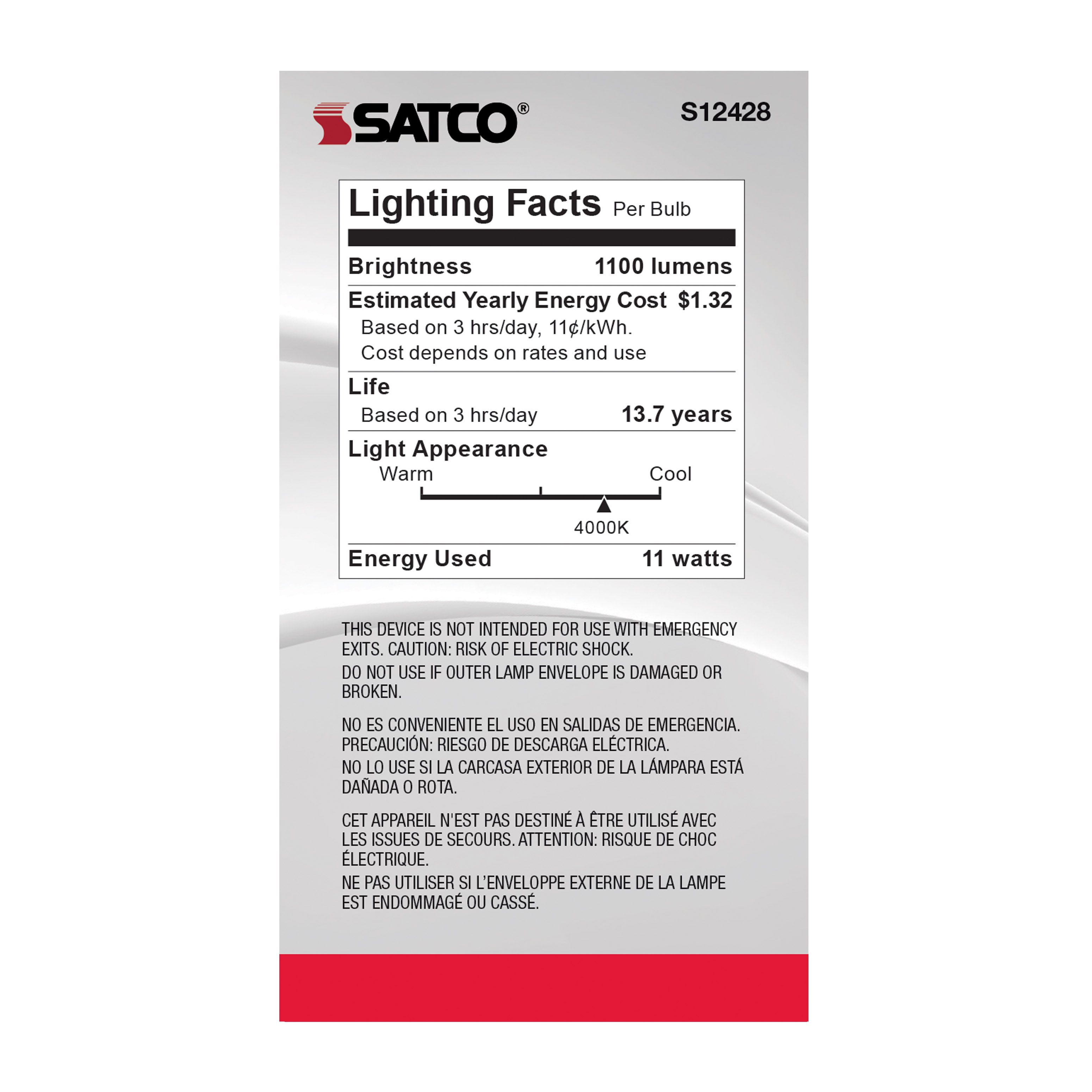 11A19/SW/LED/E26/940/120V - S12428