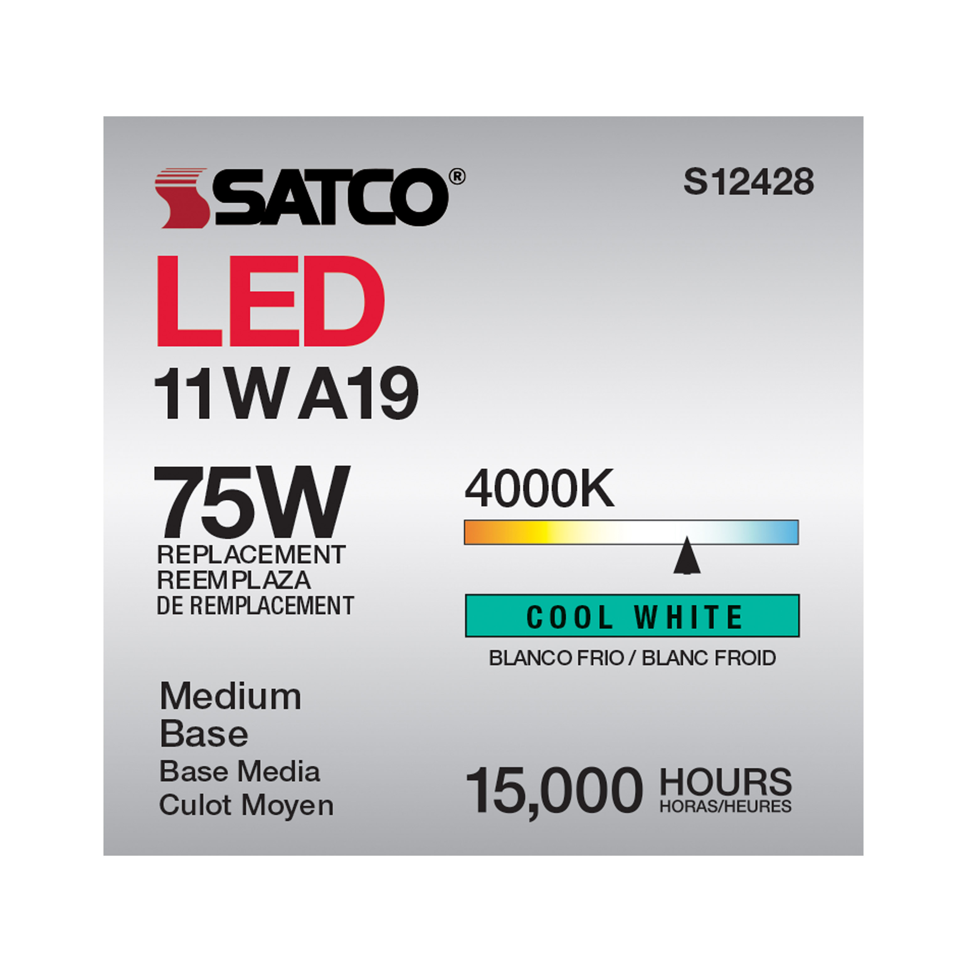 11A19/SW/LED/E26/940/120V - S12428