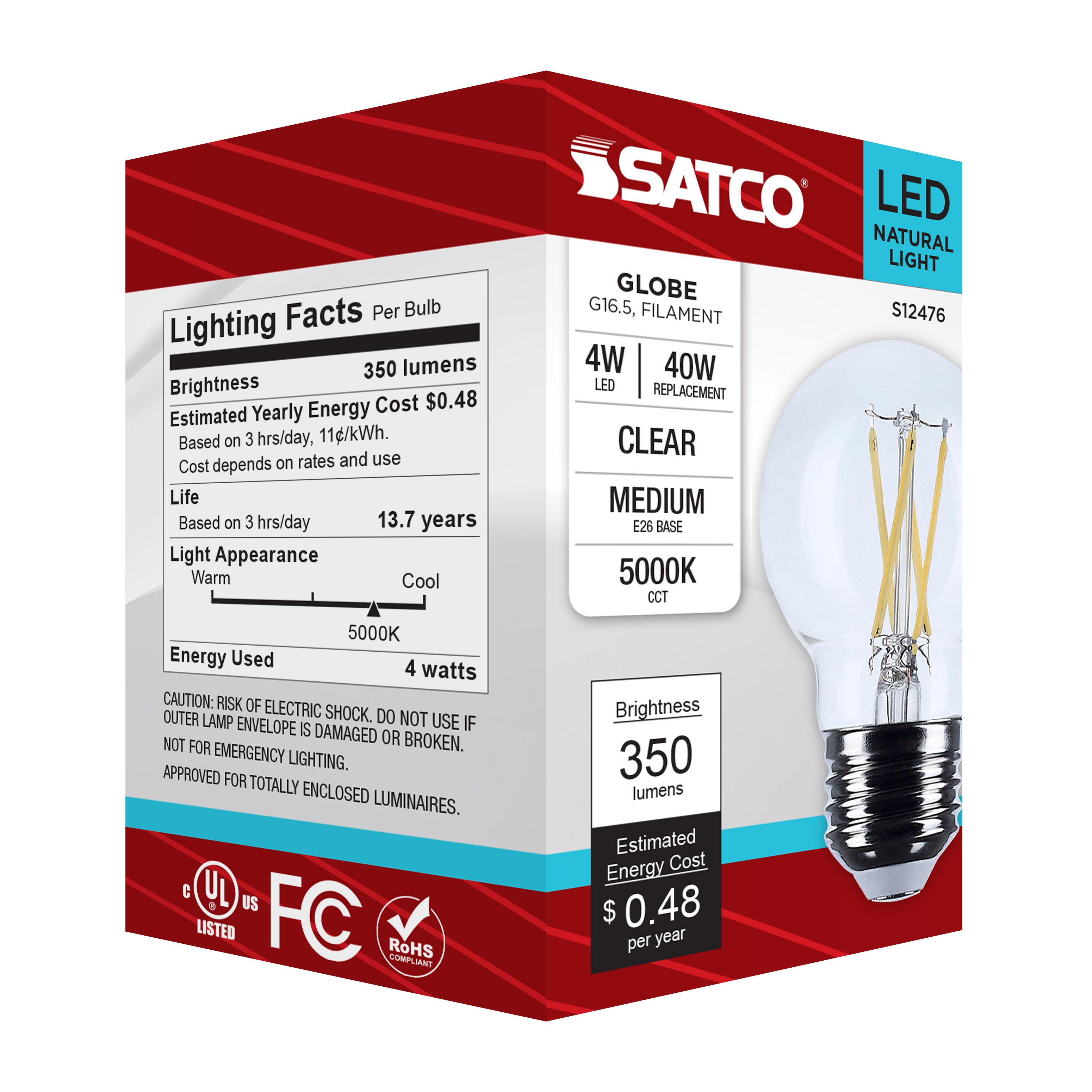 4G16.5/LED/CL/950/120V/E26 - S12476