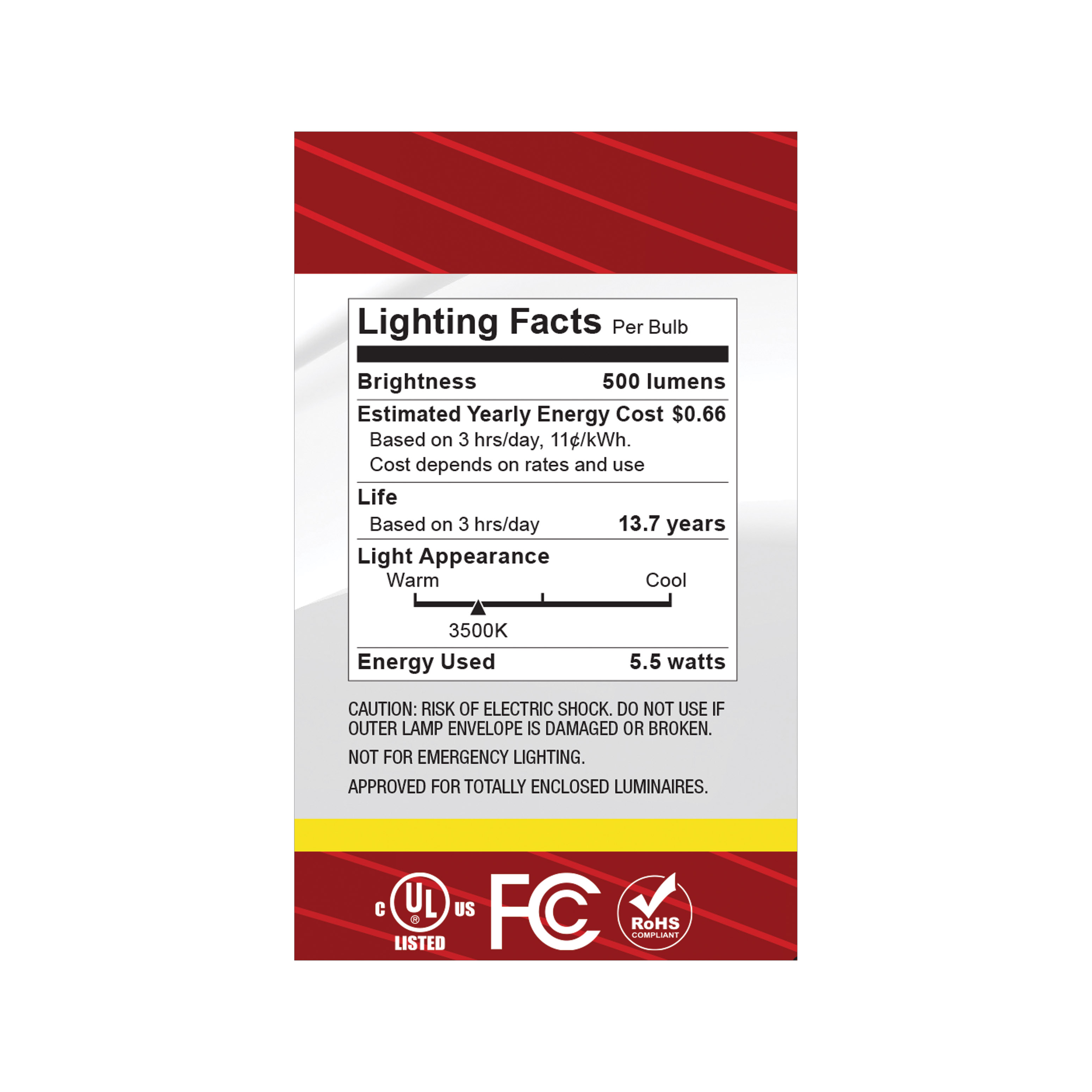 5.5G16.5/LED/CL/935/120V/E12 - S12477