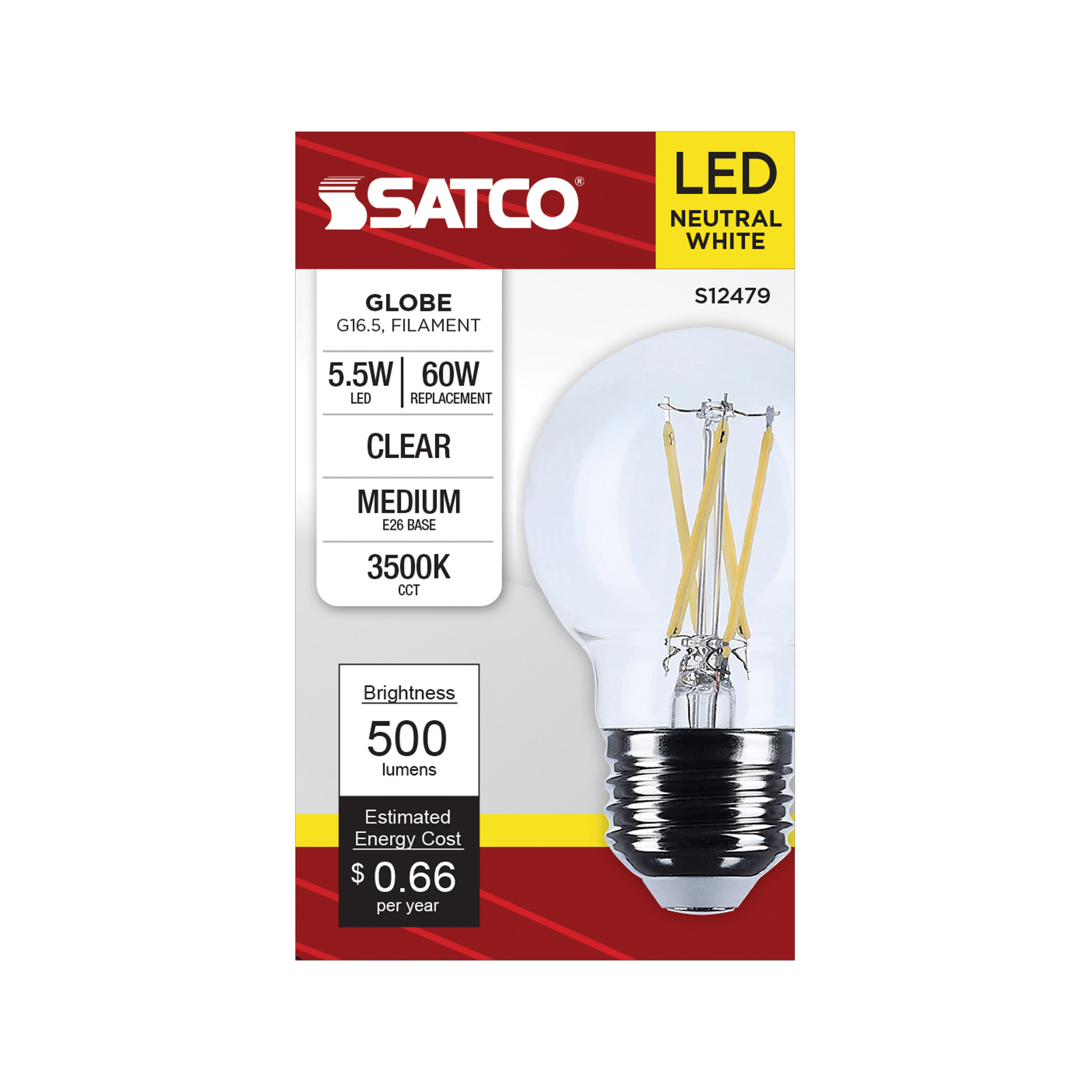 5.5G16.5/LED/CL/935/120V/E26 - S12479