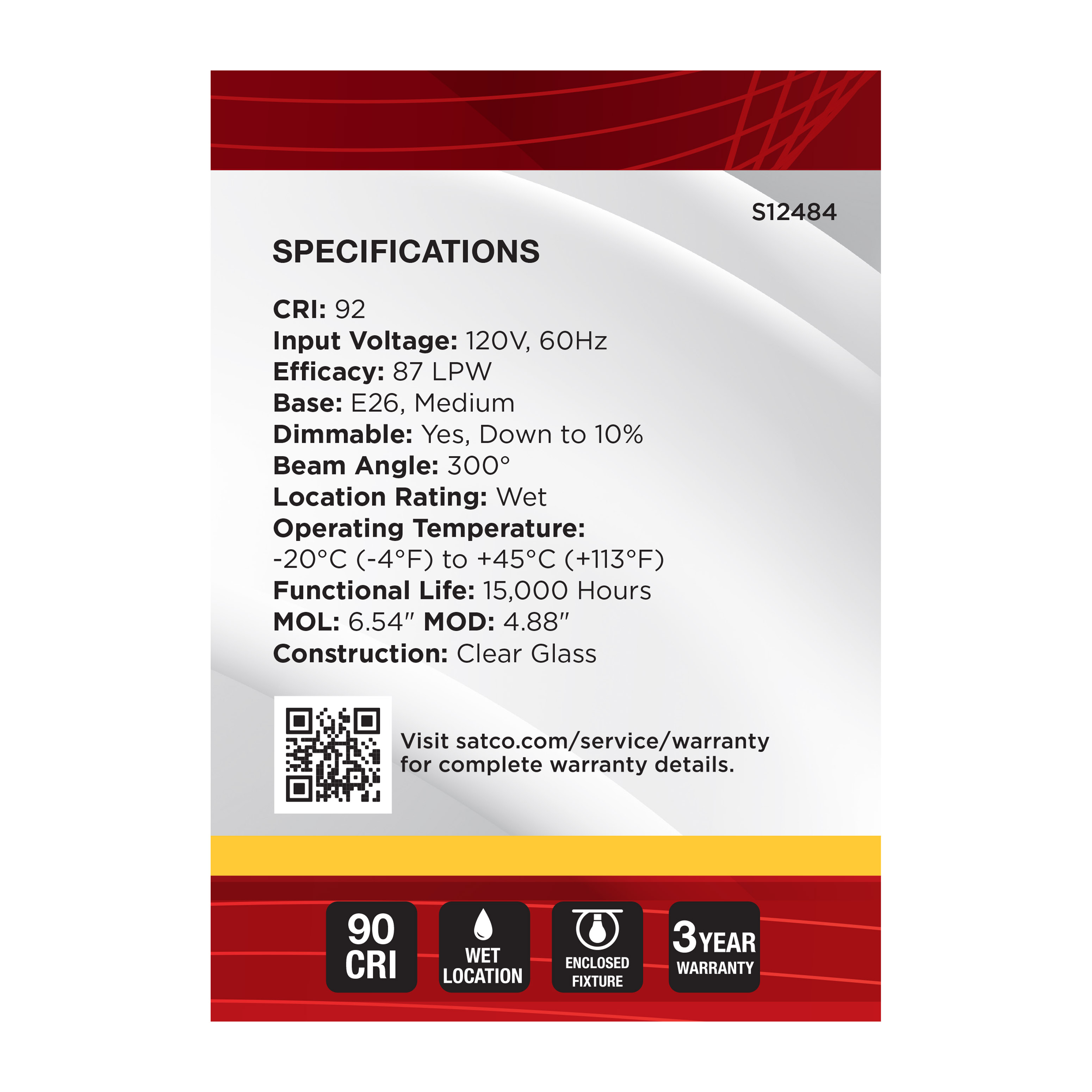 4G40/CL/LED/E26/930/120V - S12484