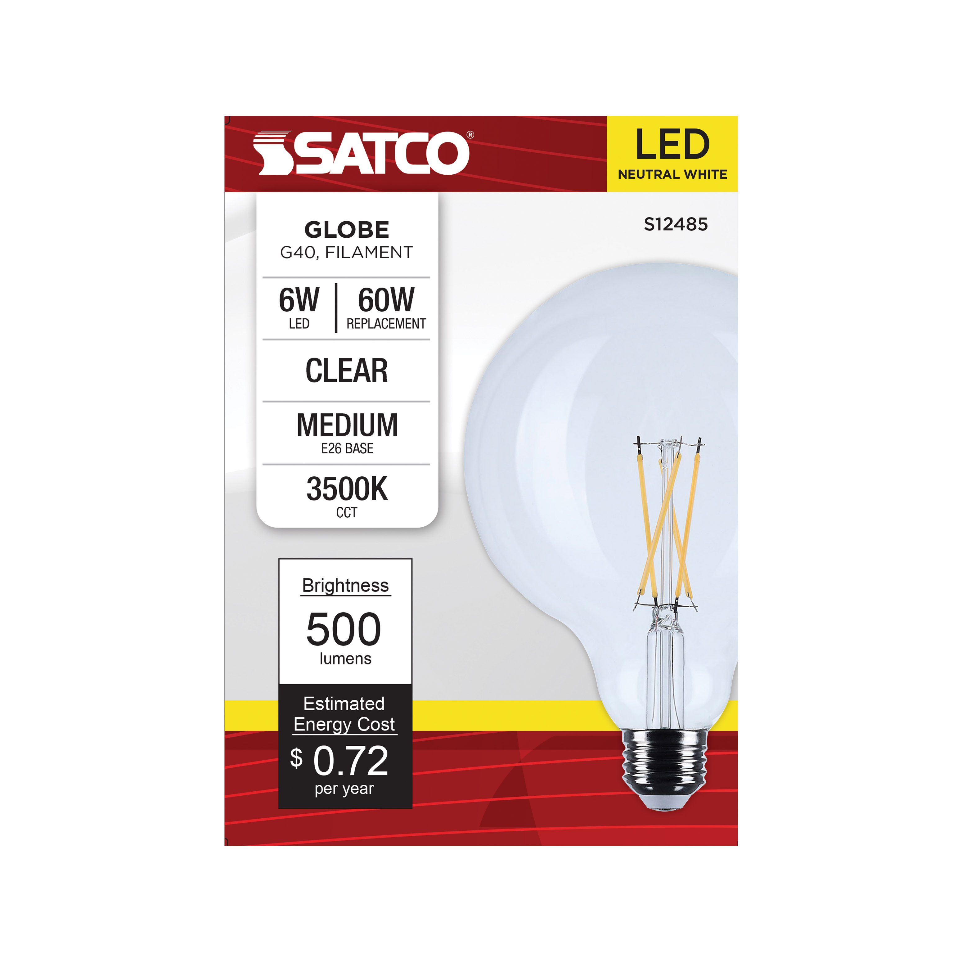6G40/CL/LED/E26/935/120V - S12485