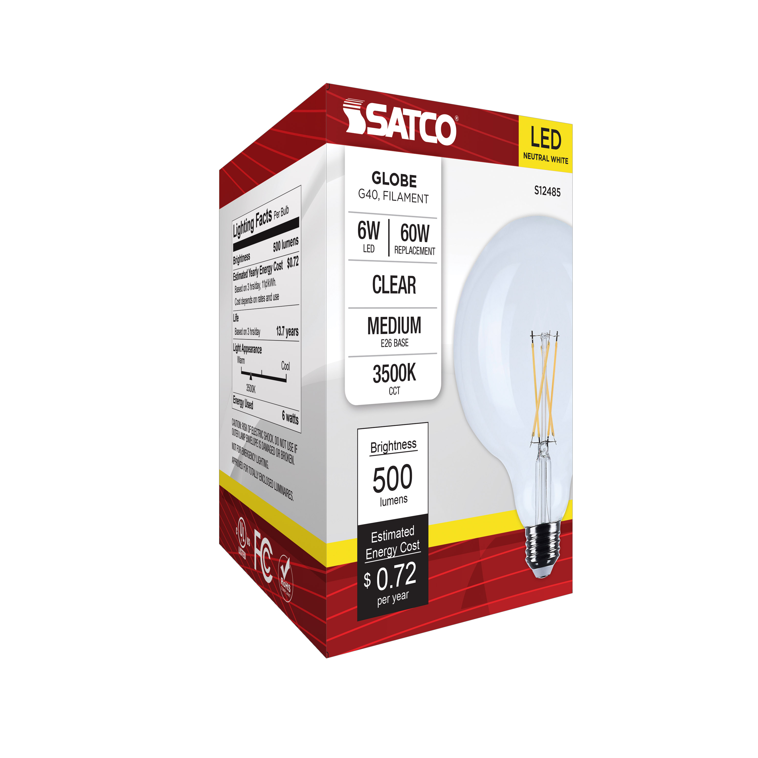 6G40/CL/LED/E26/935/120V - S12485