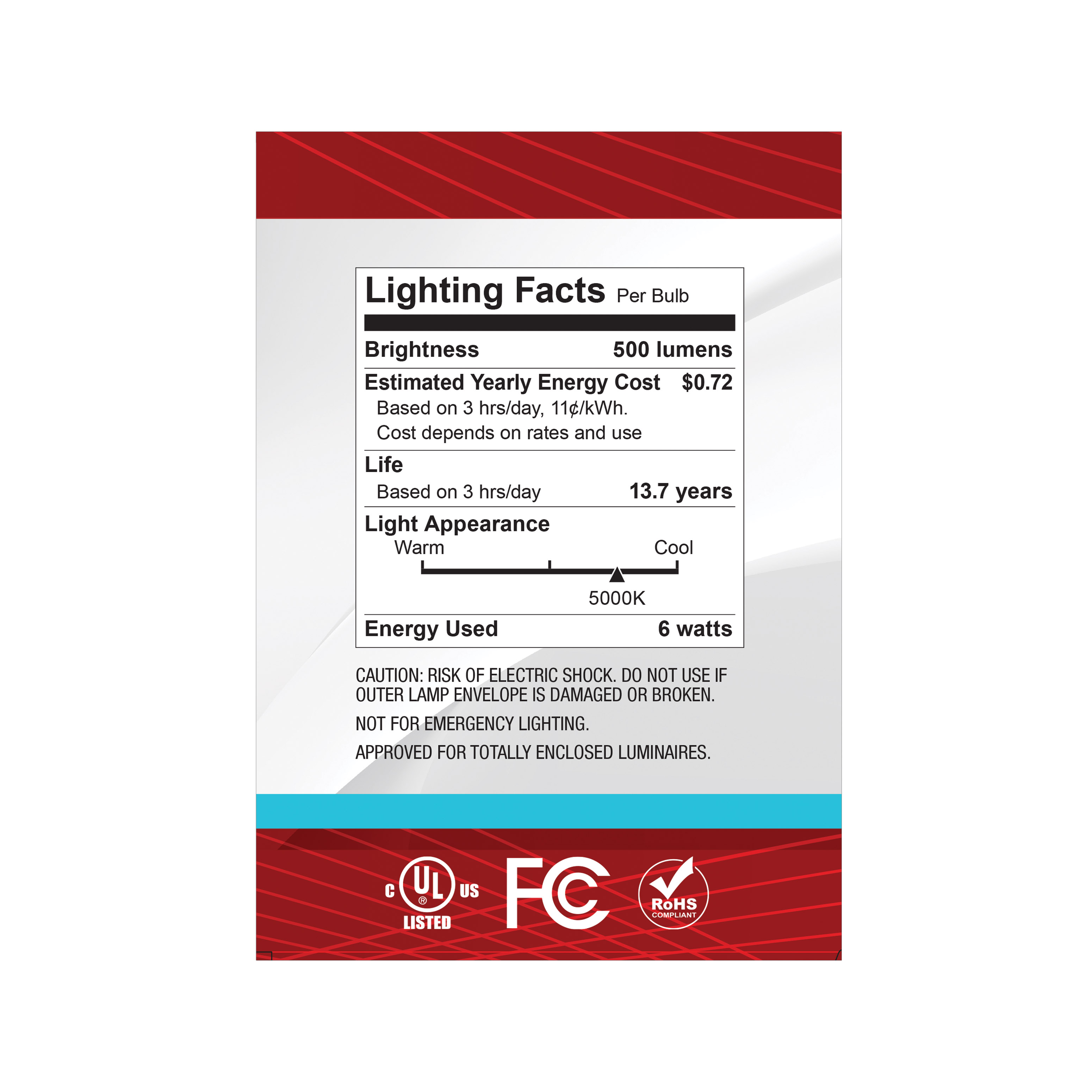 6G40/CL/LED/E26/950/120V - S12486