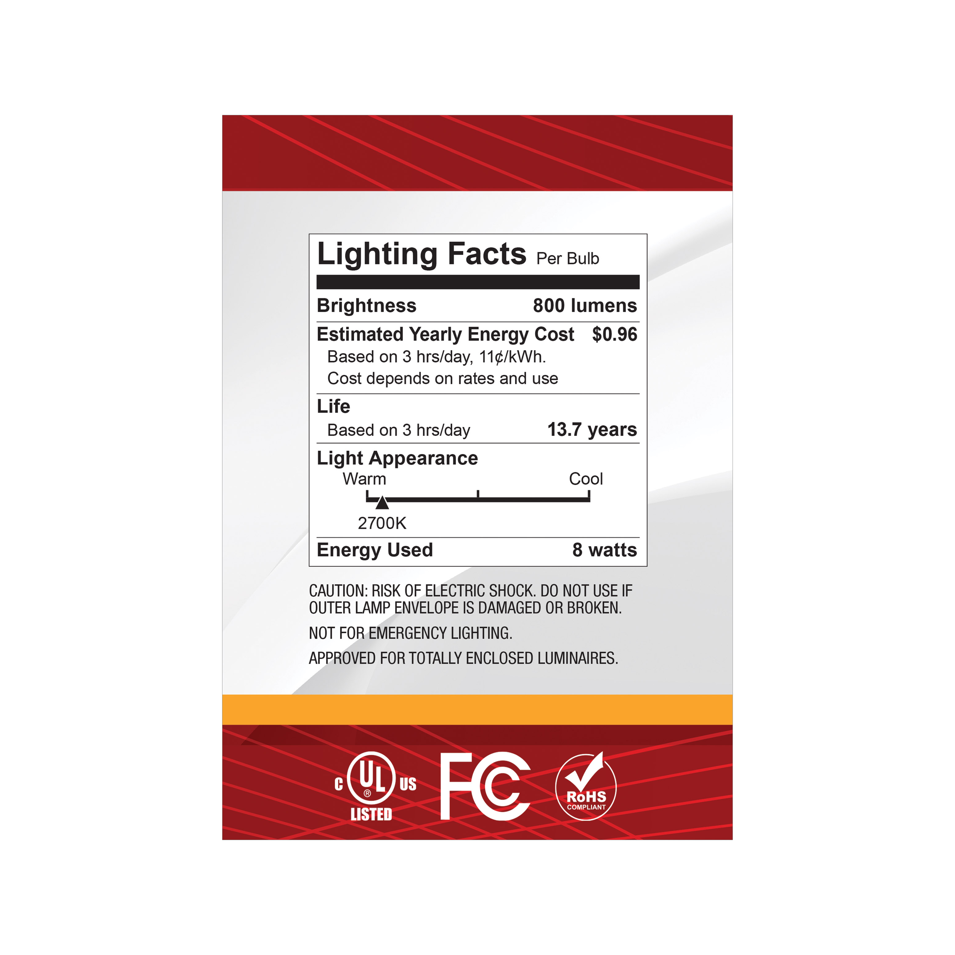 8G40/CL/LED/E26/927/120V - S12487