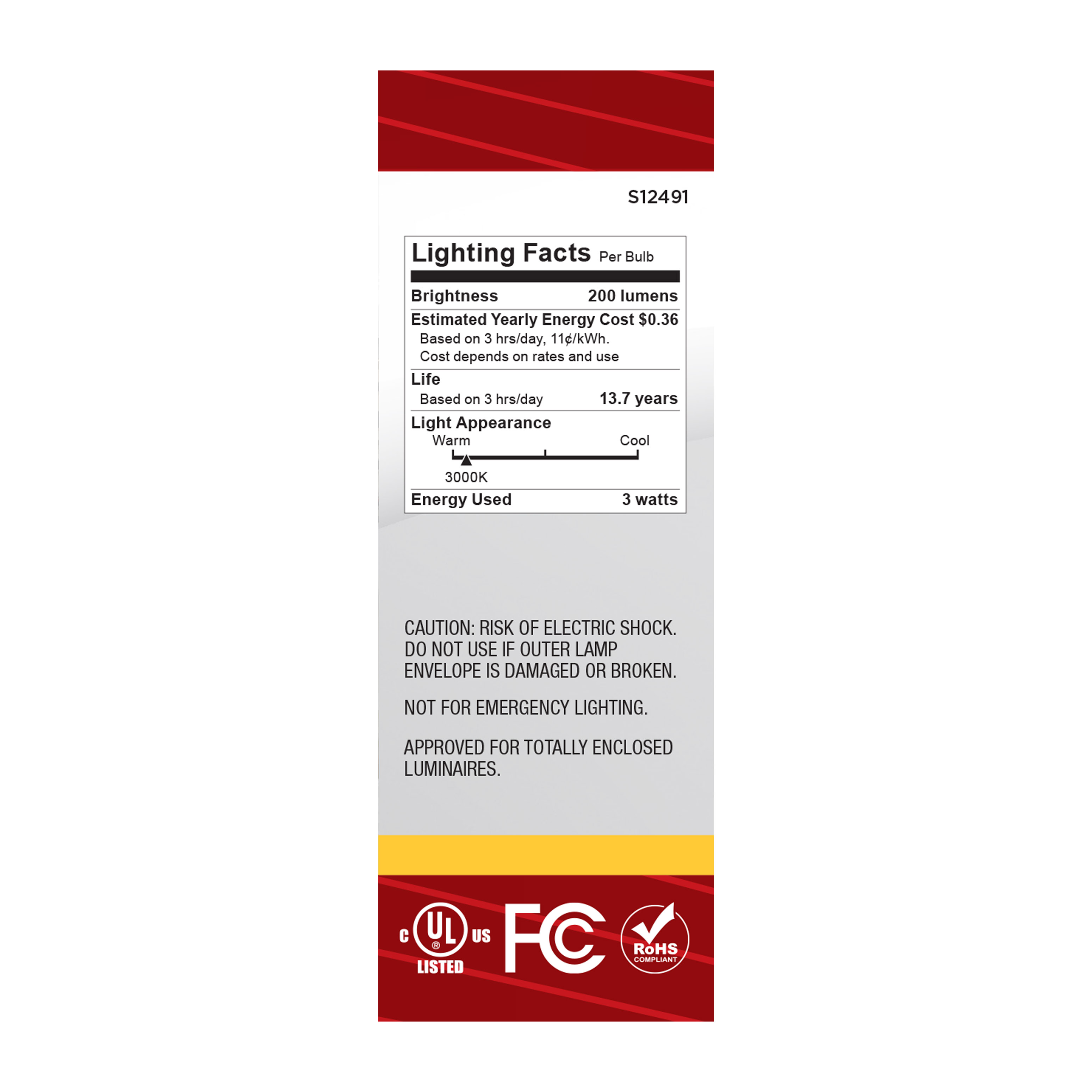 3B11/LED/930/FR/120V/E12 - S12491