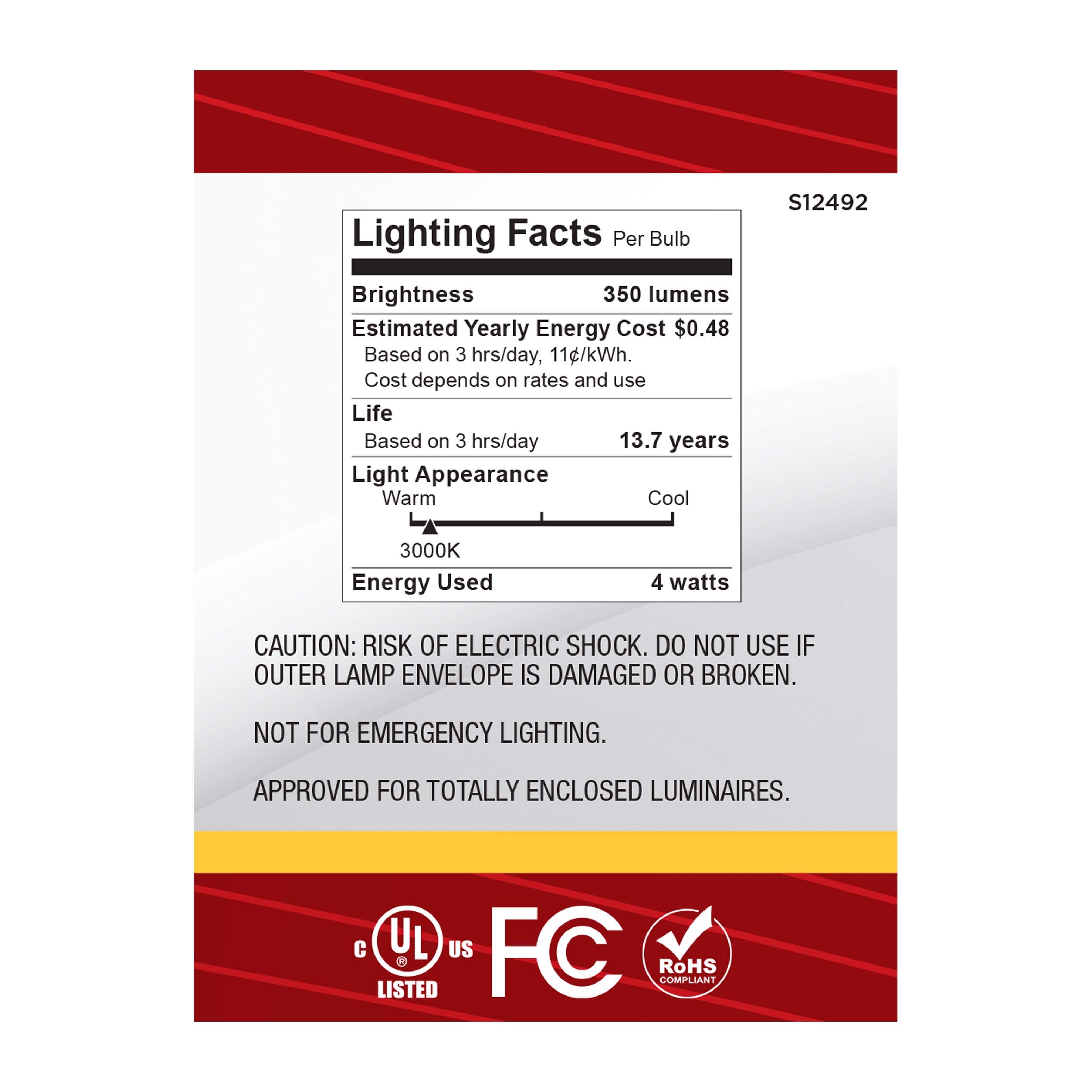 4B11/LED/930/CL/E12/10PK - S12492