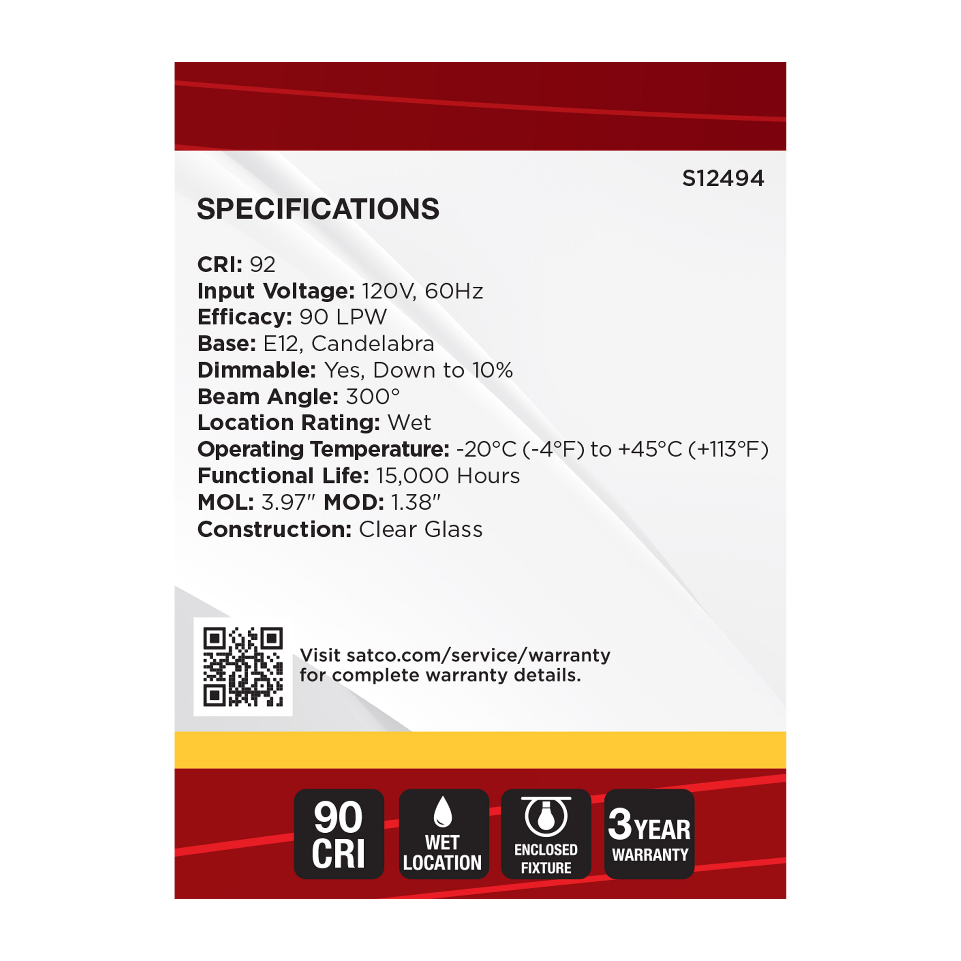 5.5B11/LED/930/CL/E12/10PK - S12494