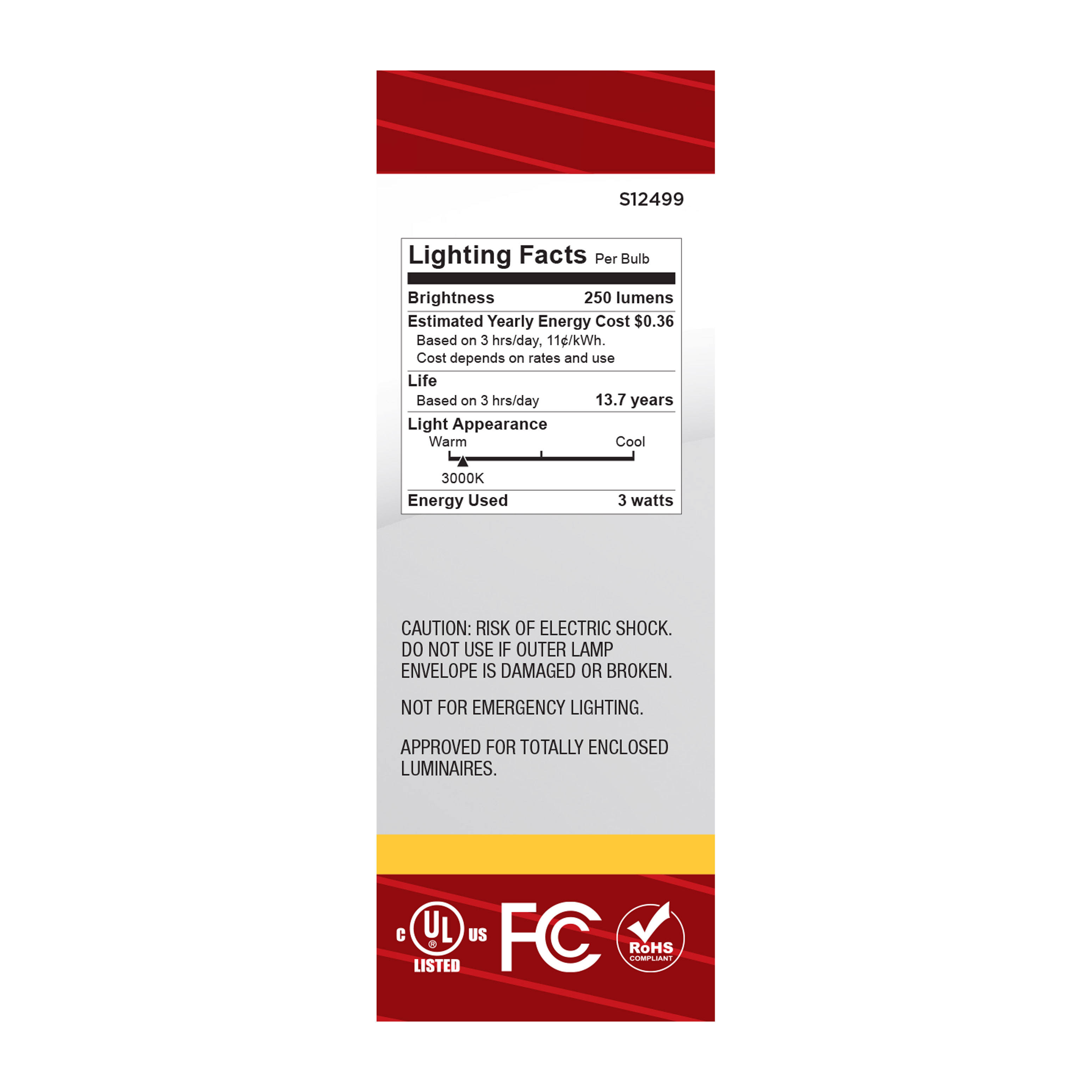 3B11/LED/930/CL/120V/E26 - S12499