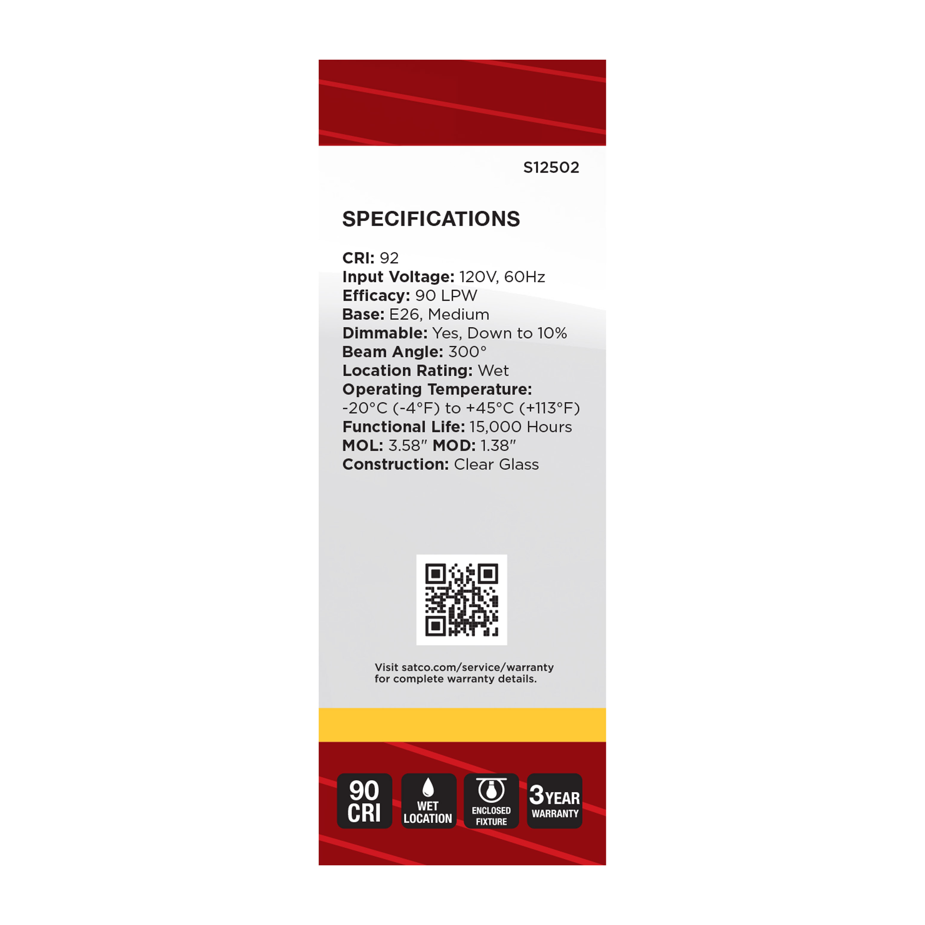 5.5B11/LED/930/CL/120V/E26 - S12502