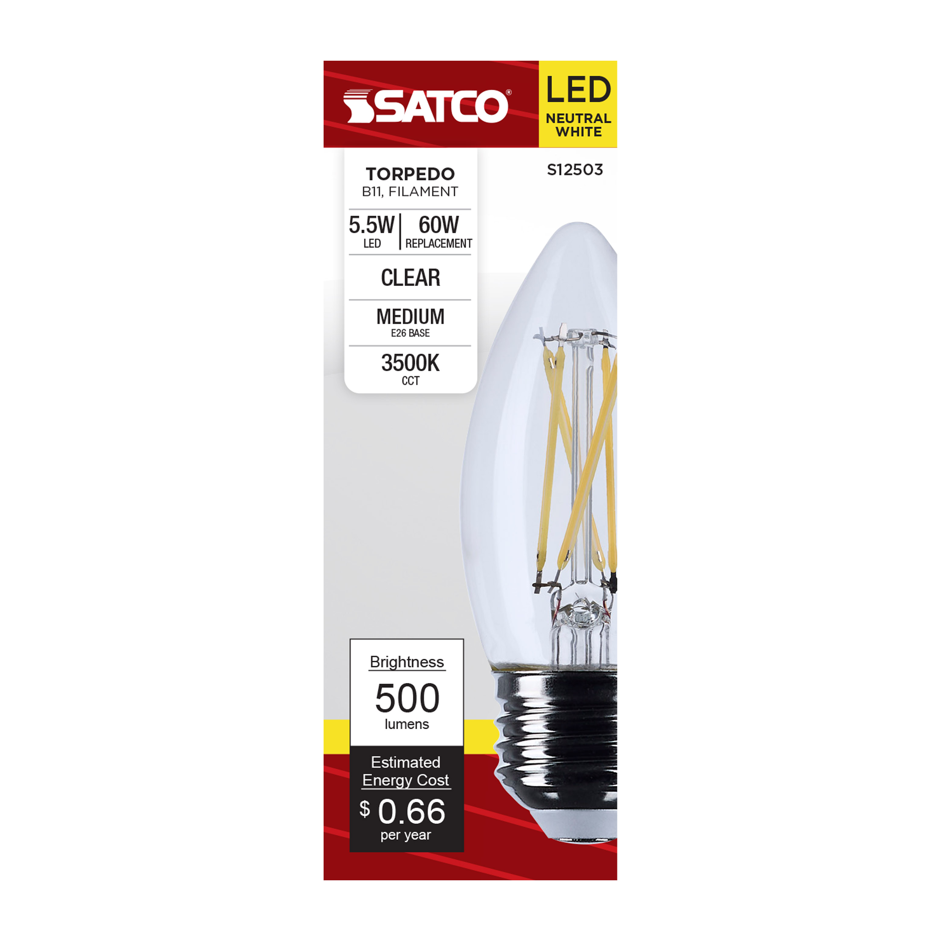 5.5B11/LED/935/CL/120V/E26 - S12503