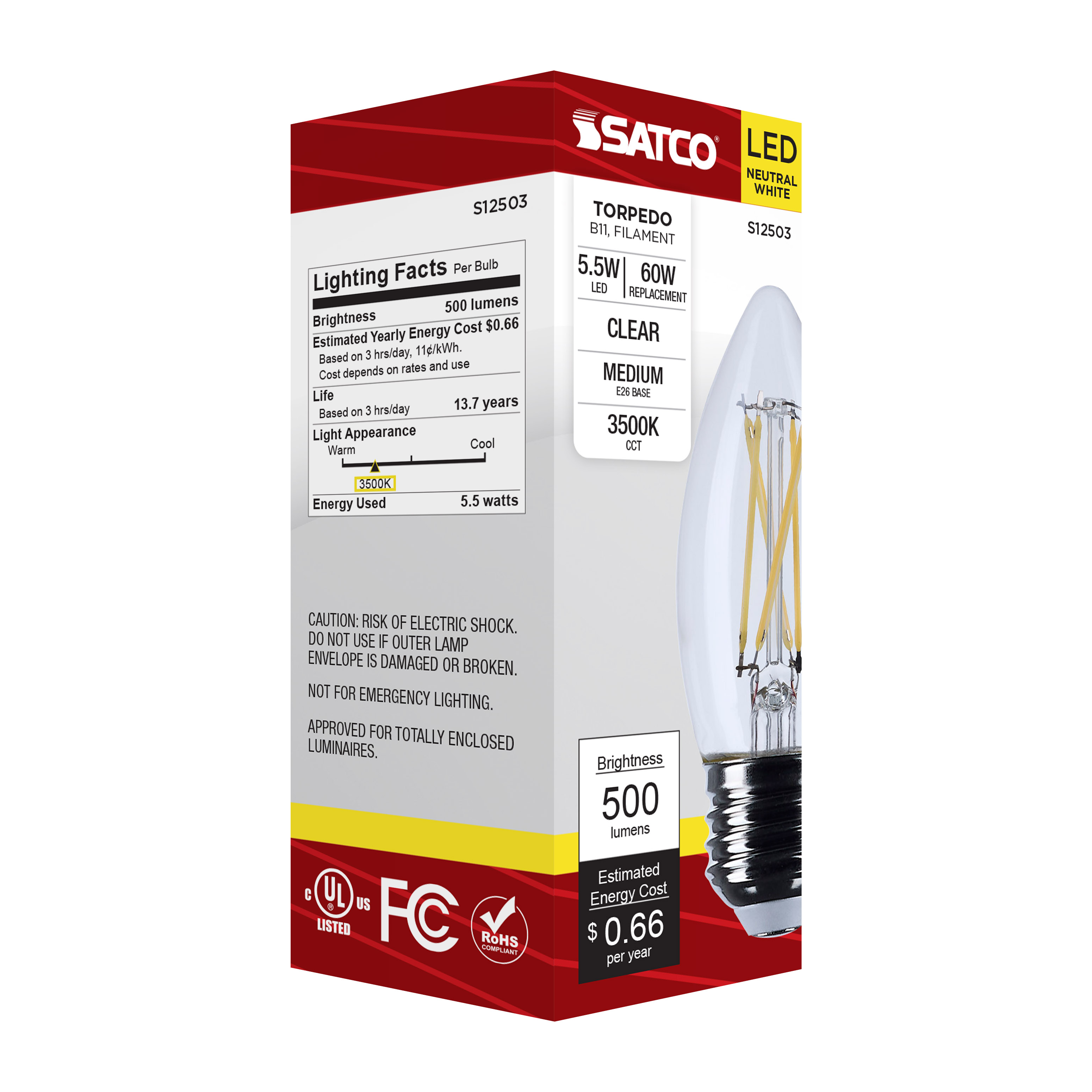 5.5B11/LED/935/CL/120V/E26 - S12503