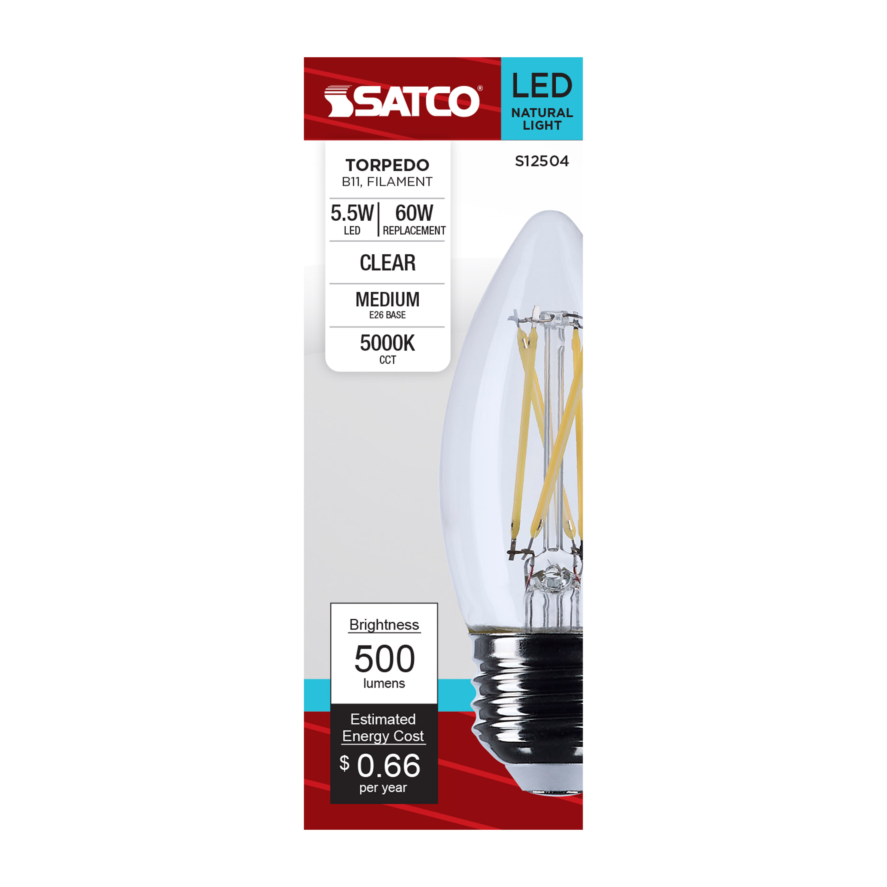 5.5B11/LED/950/CL/120V/E26 - S12504