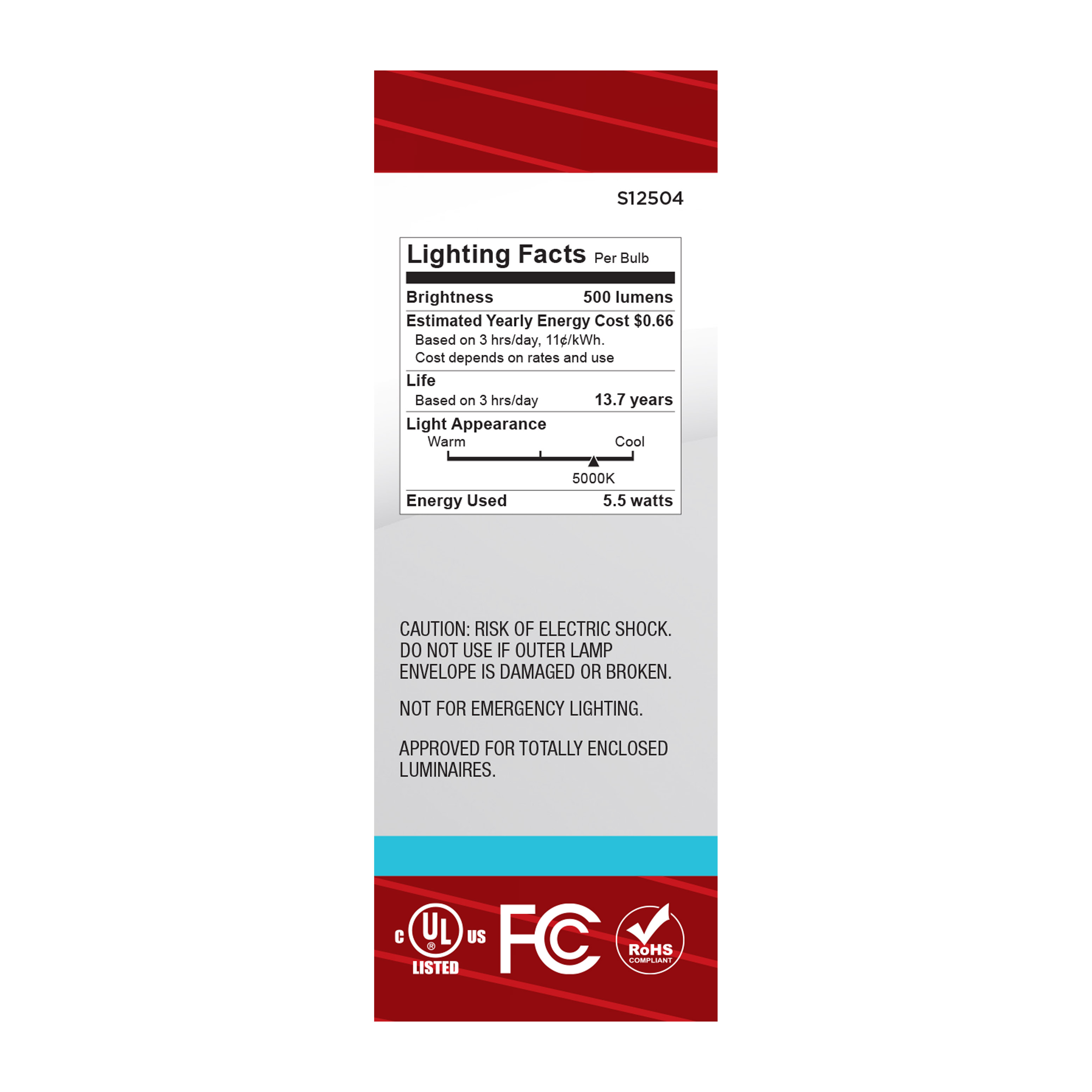 5.5B11/LED/950/CL/120V/E26 - S12504