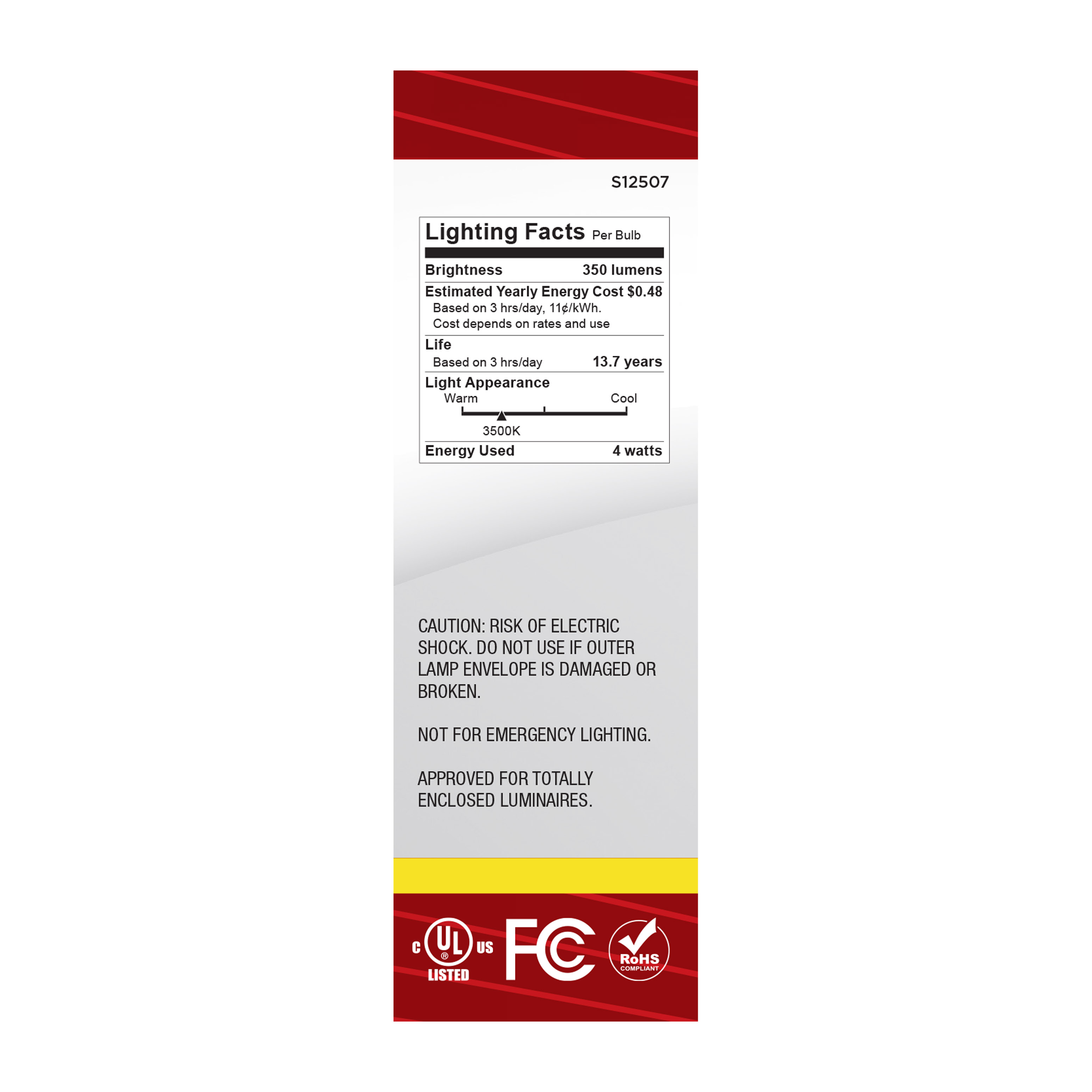 4CA10/LED/935/FR/120V/E12 - S12507