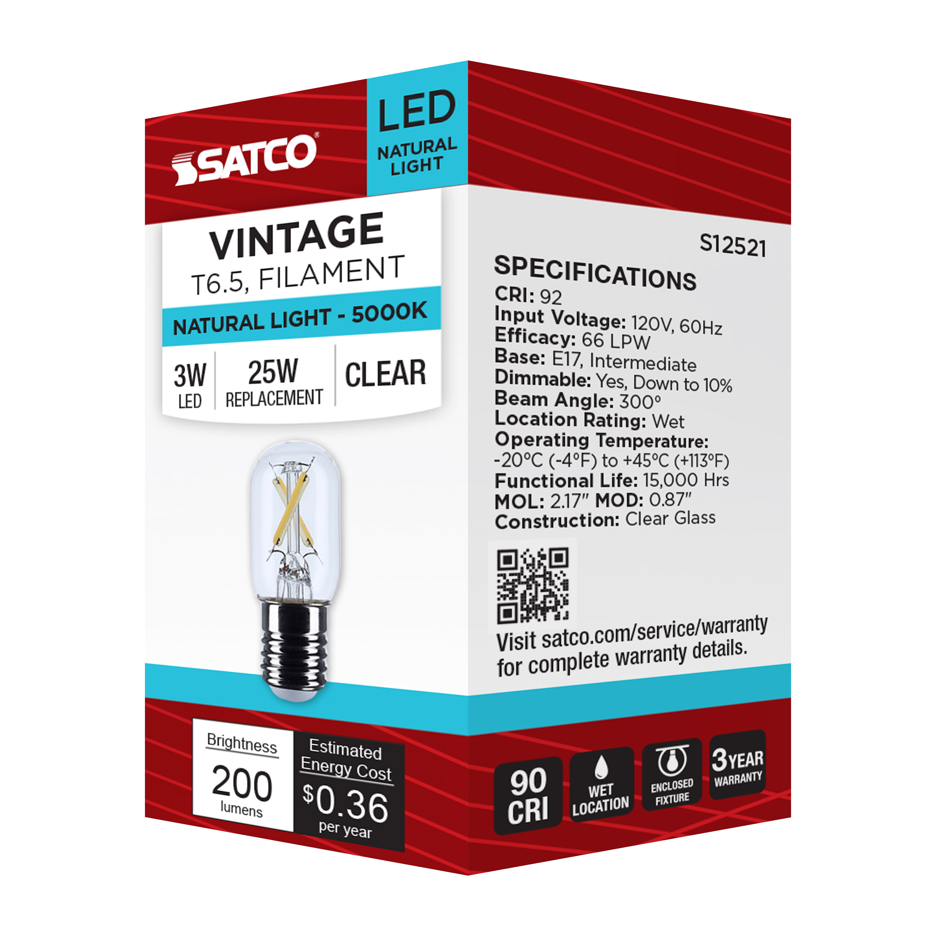 3T6.5/LED/CL/950/E17 - S12521