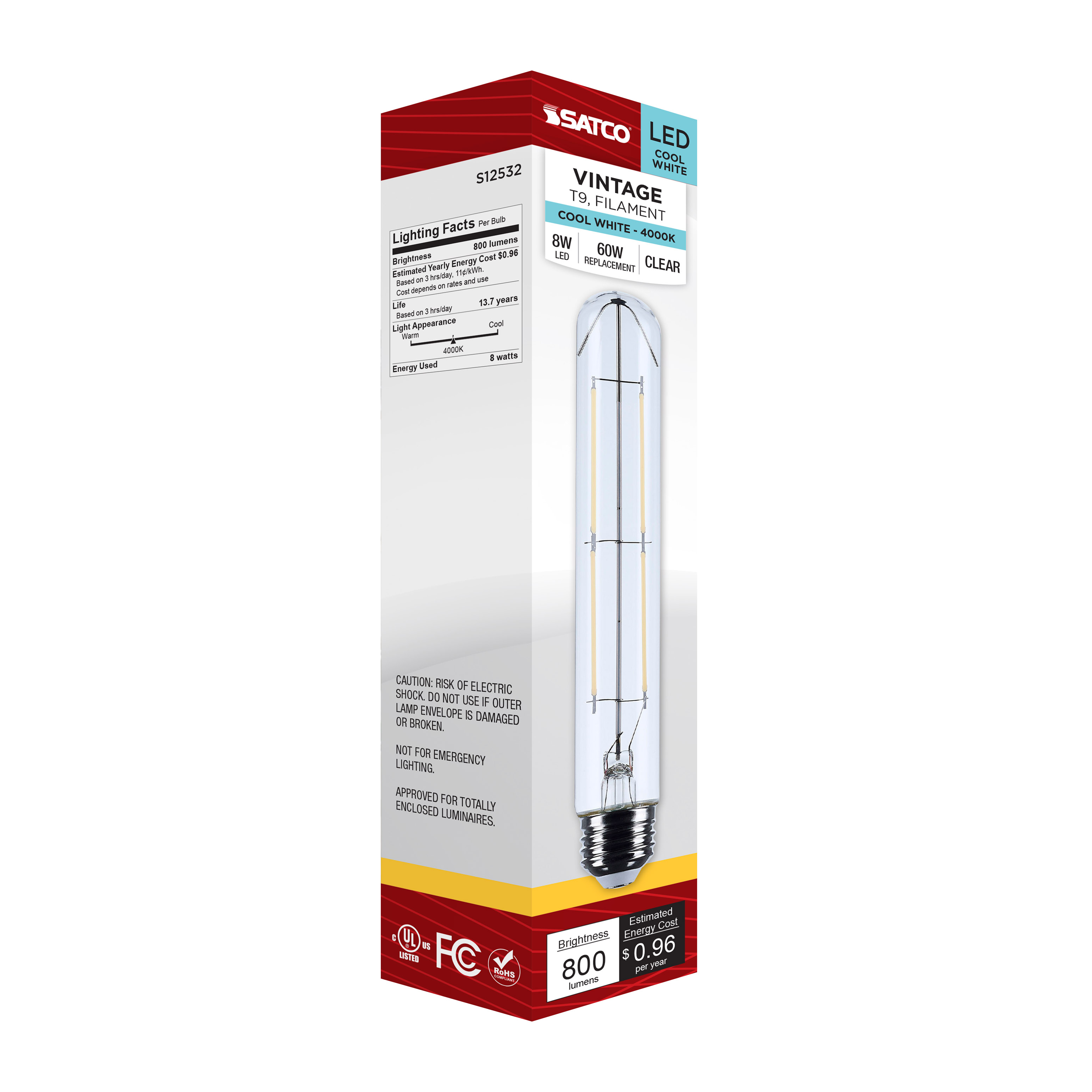 8T9/LED/CL/940/120V/E26 - S12532