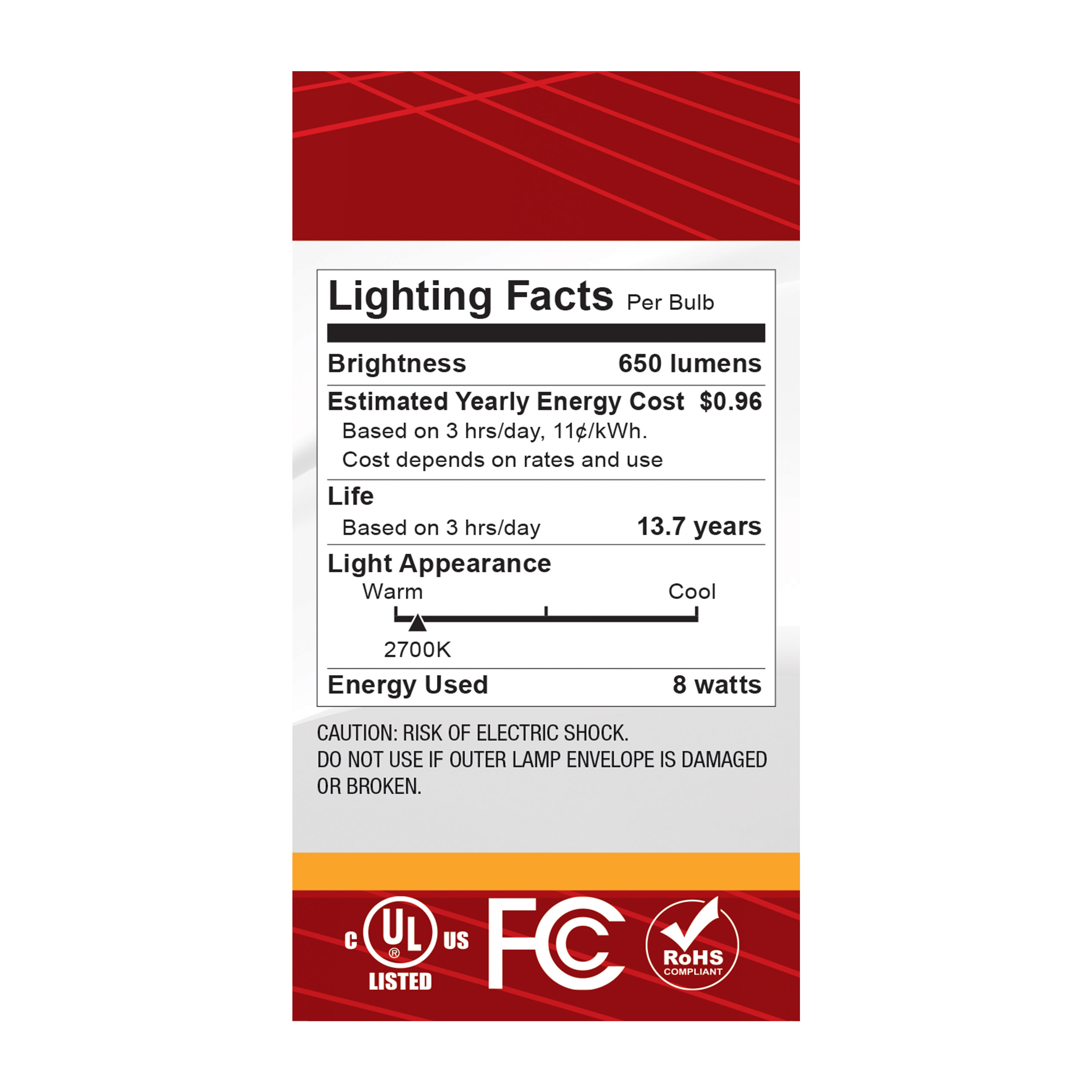8A19/GOLD/LED/927/120V - S12538