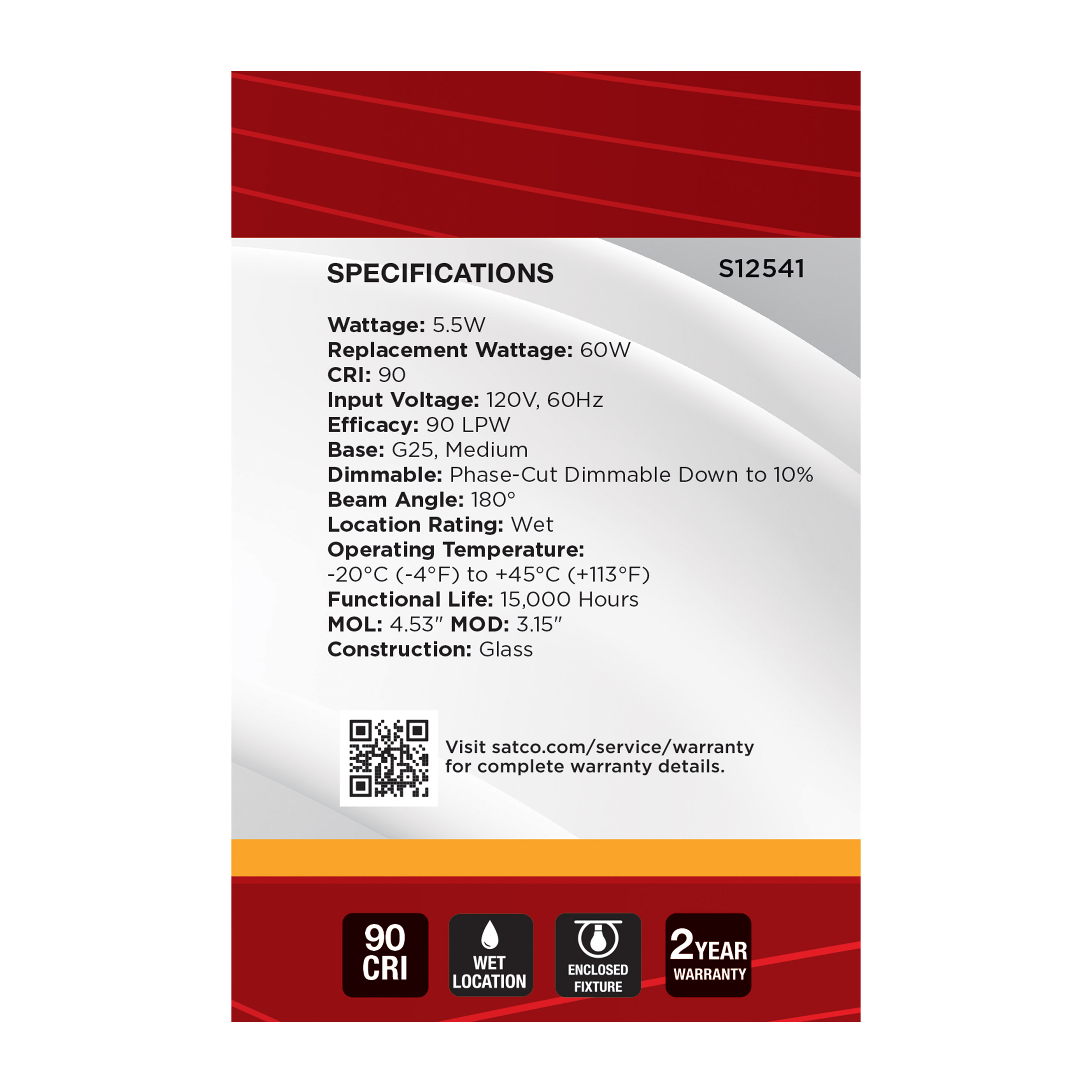 5.5G25/SLVR/LED/927/120V - S12541