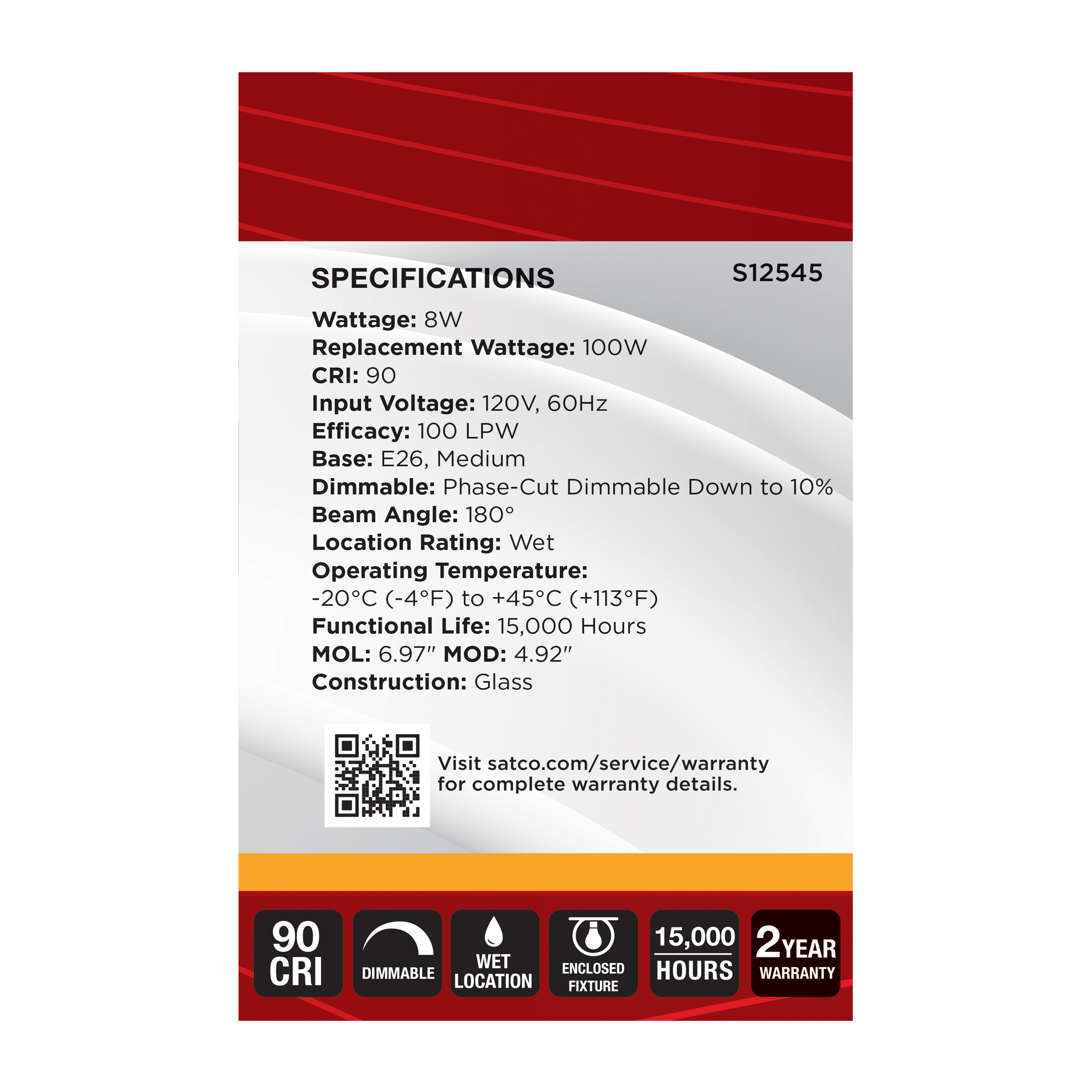 8G40/SLVR/LED/927/120V - S12545