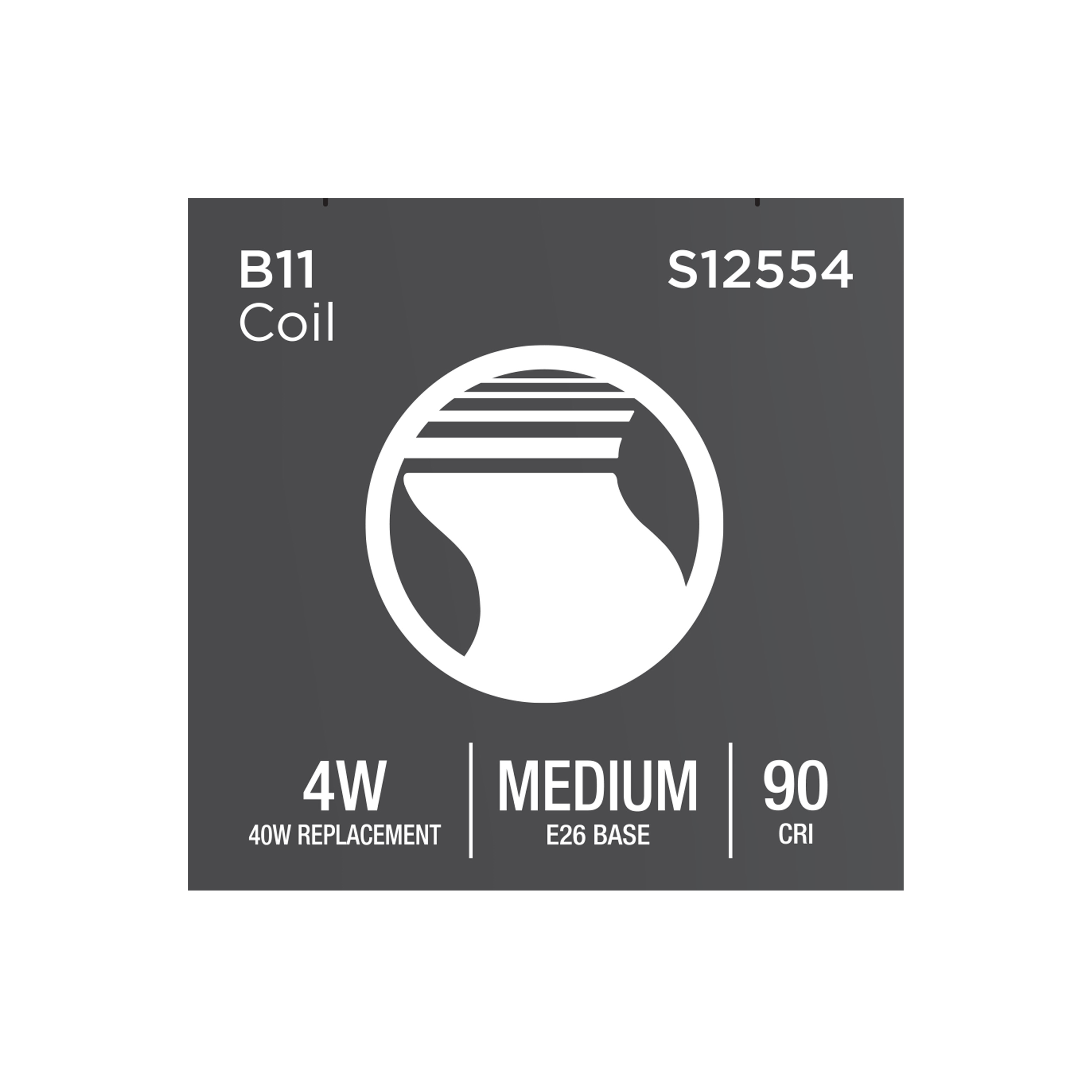 4B11/CL/LED-GF/COIL/927/E26 - S12554