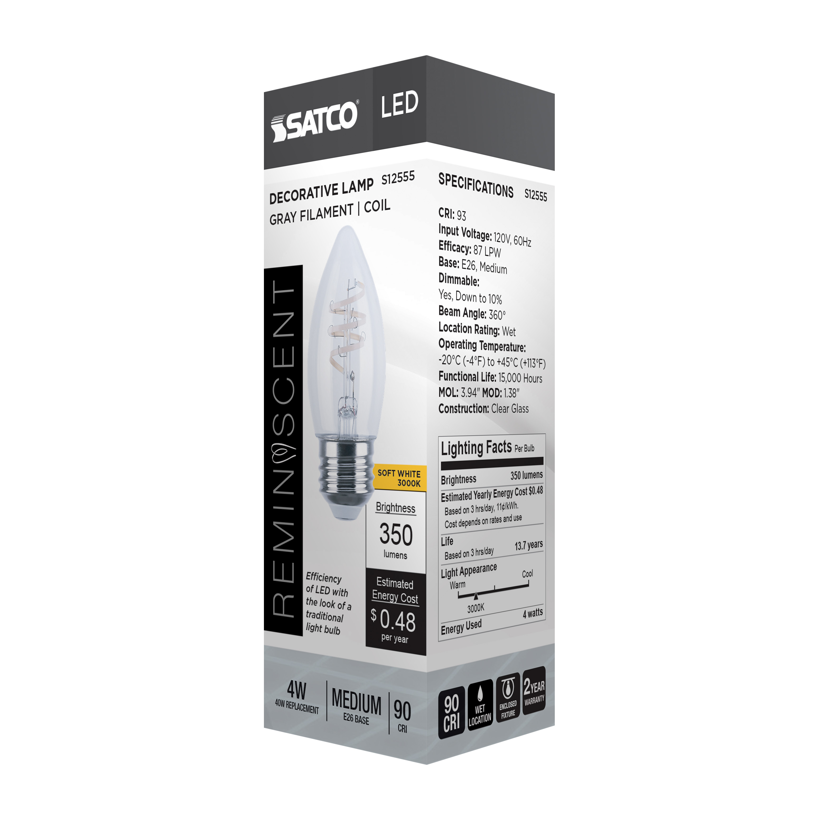 4B11/CL/LED-GF/COIL/930/E26 - S12555