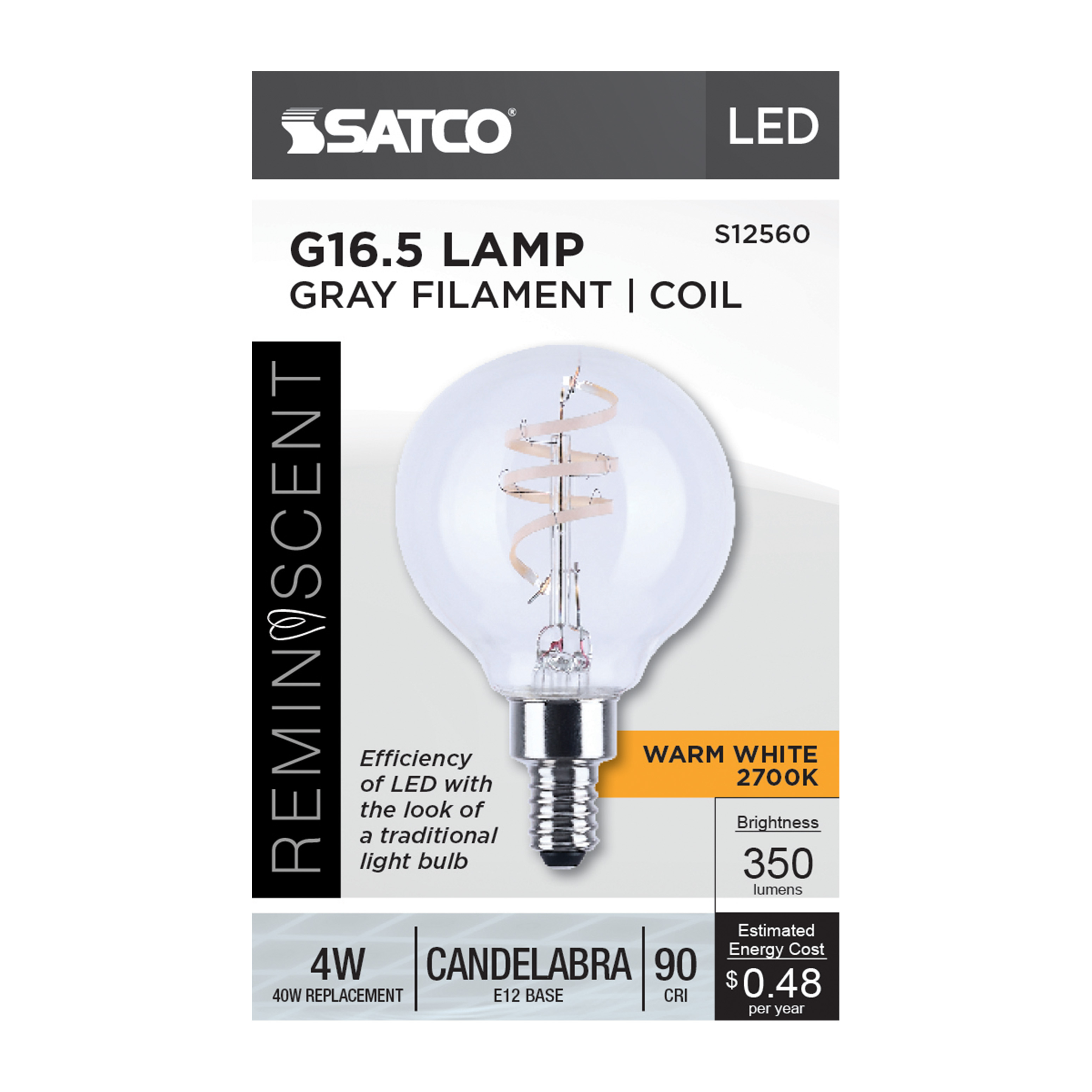 4G16.5/CL/LED-GF/COIL/927/E12 - S12560