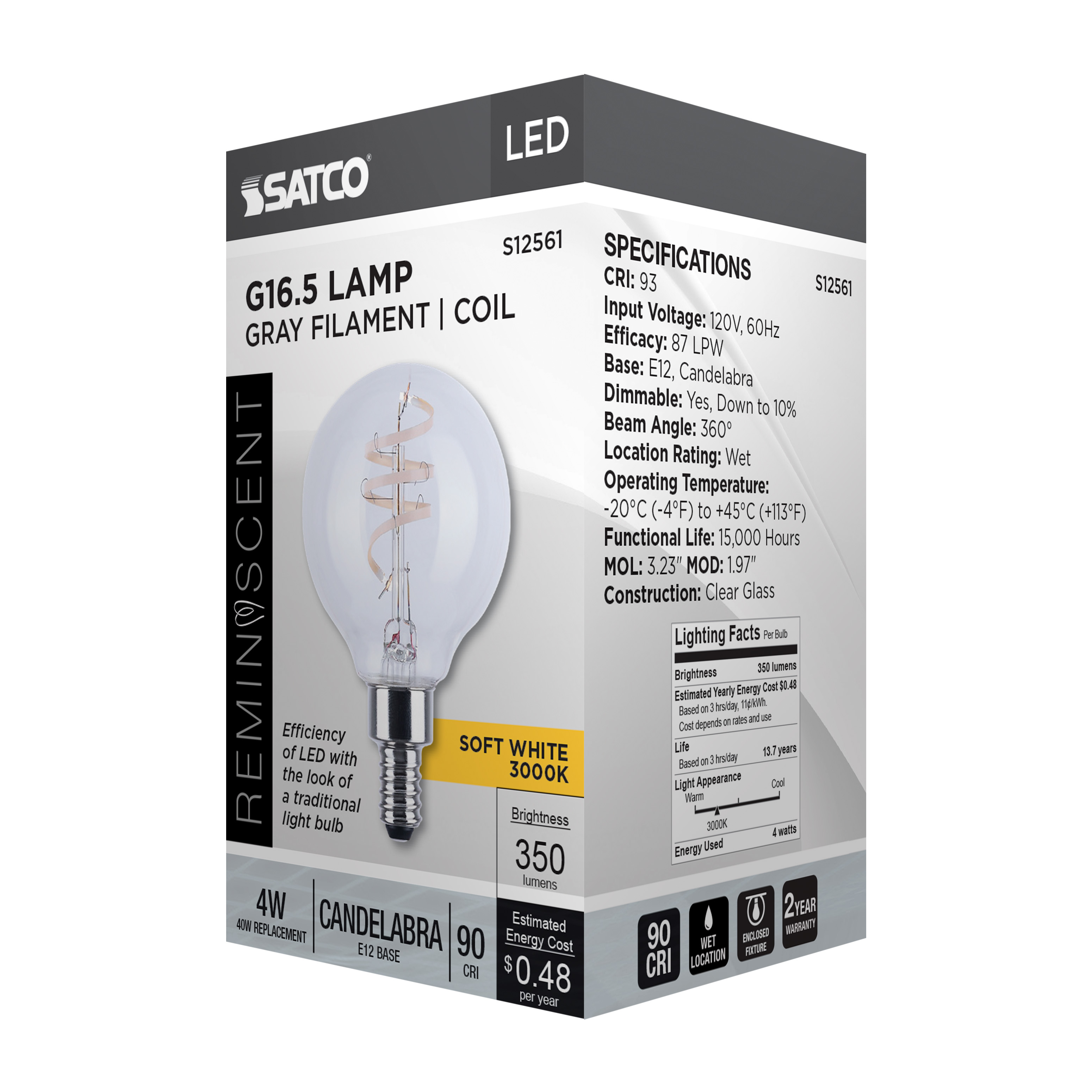 4G16.5/CL/LED-GF/COIL/930/E12 - S12561