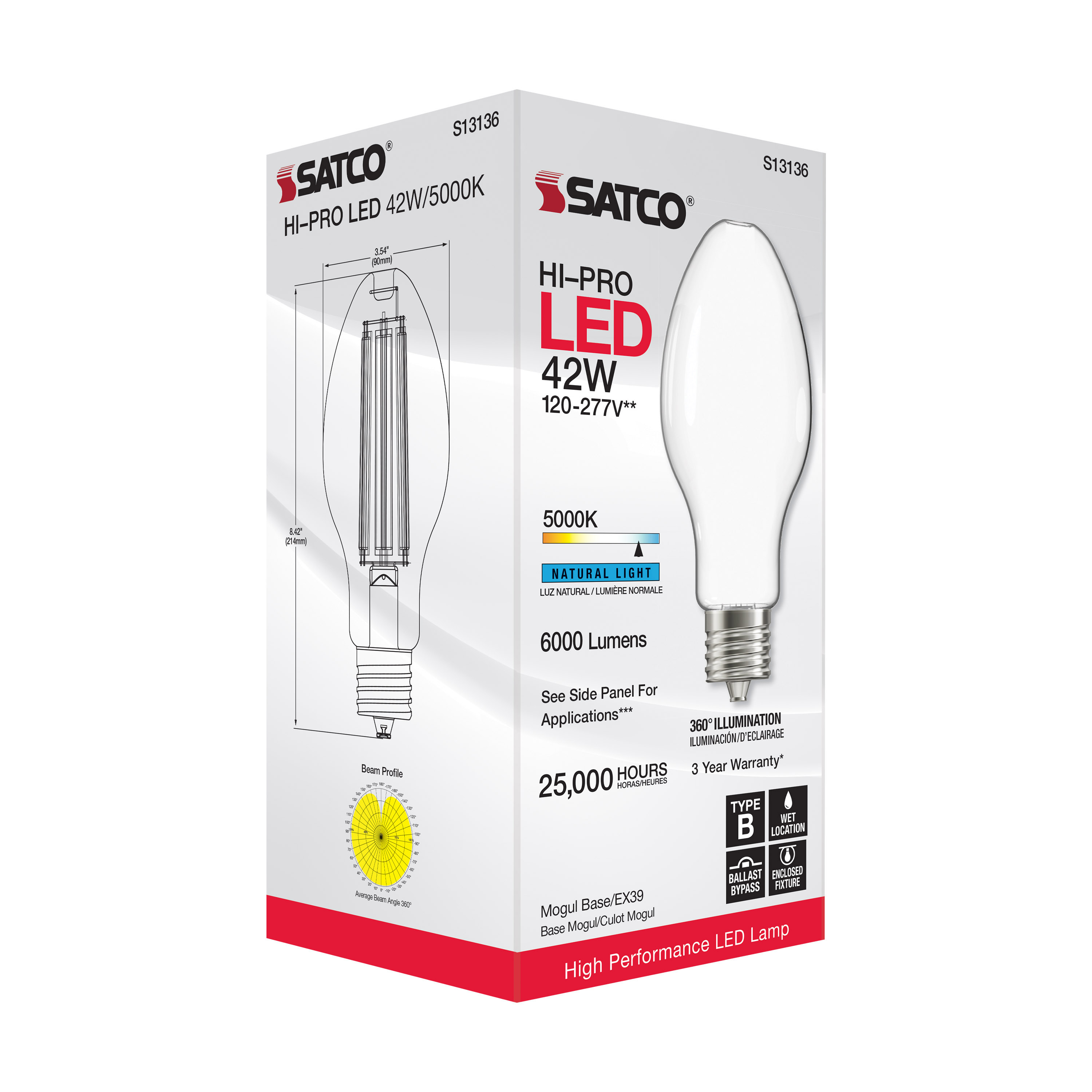 42W/LED/HID/ED28/850/EX39 - S13136