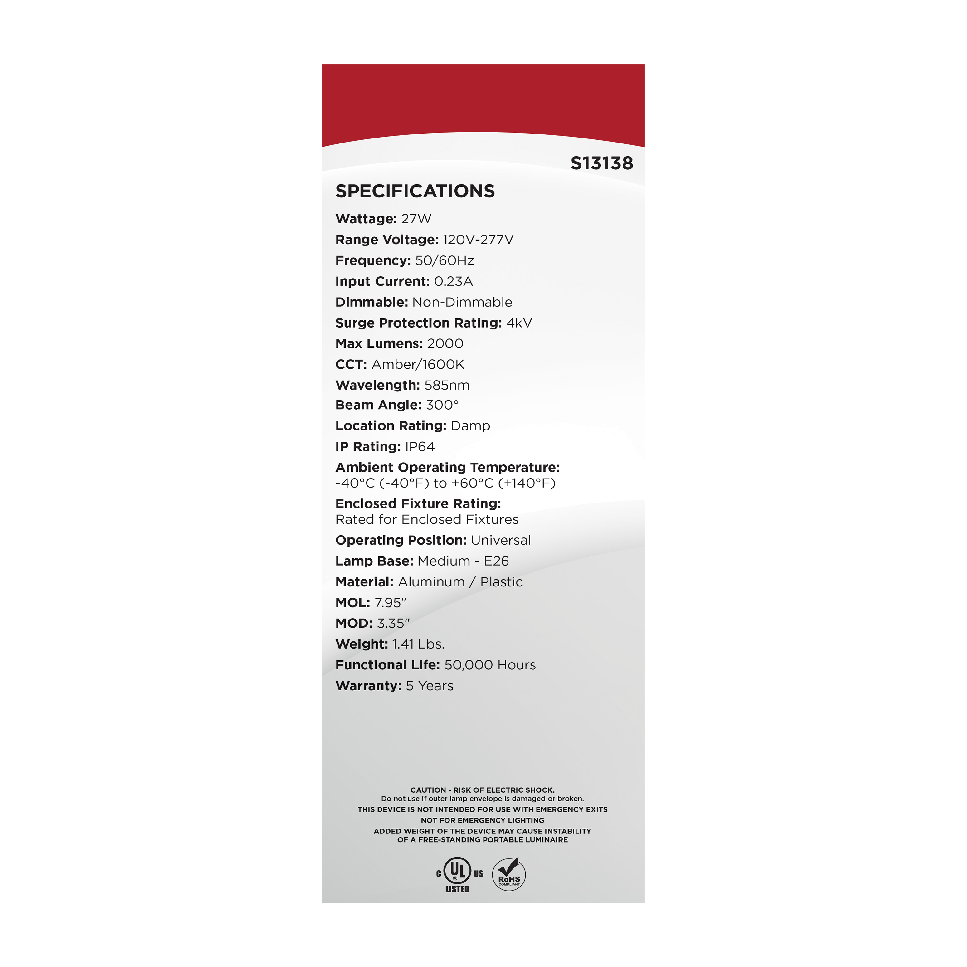 27HIDL/16K/E26O/PCA/U - S13138