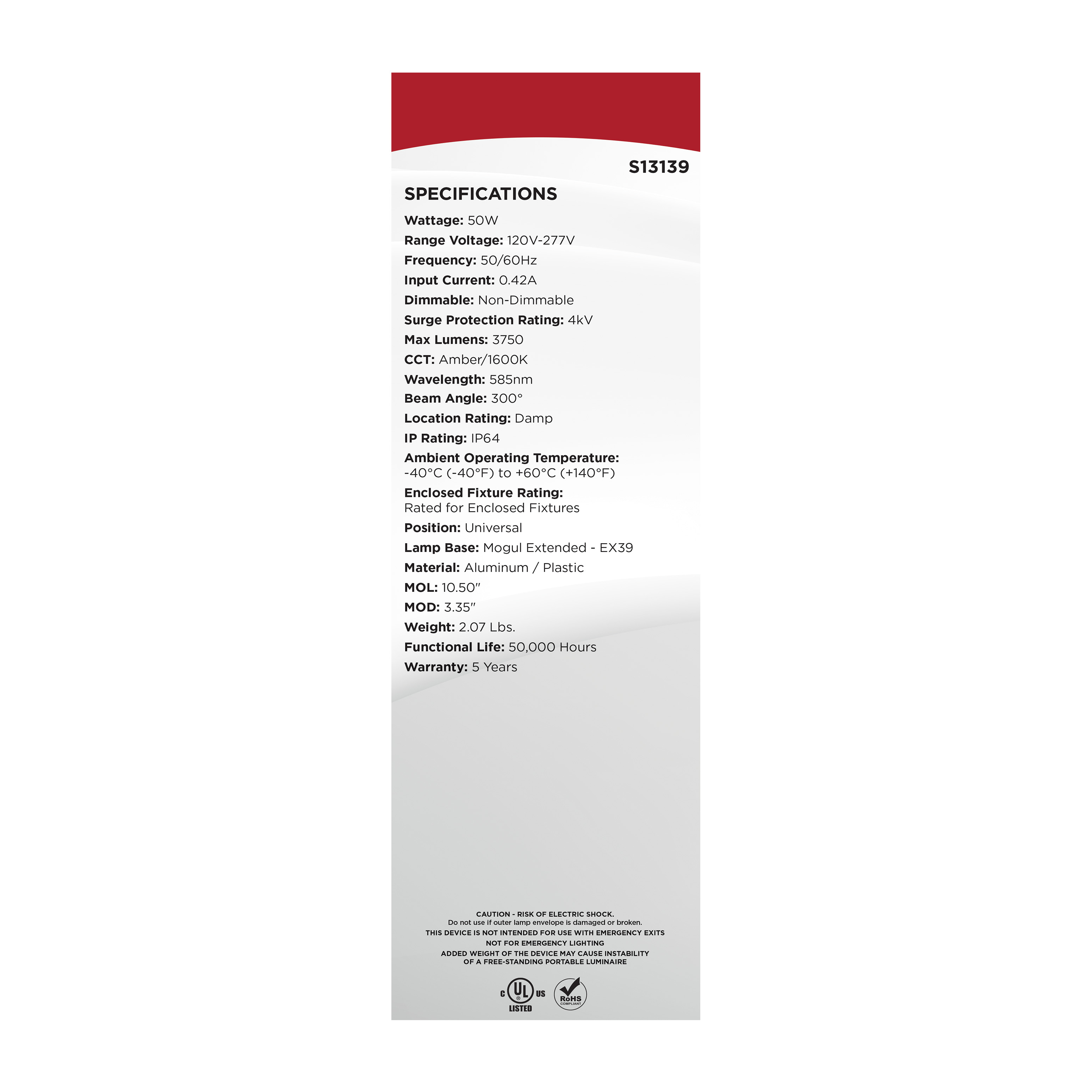 50HIDL/16K/EX39O/PCA/U - S13139