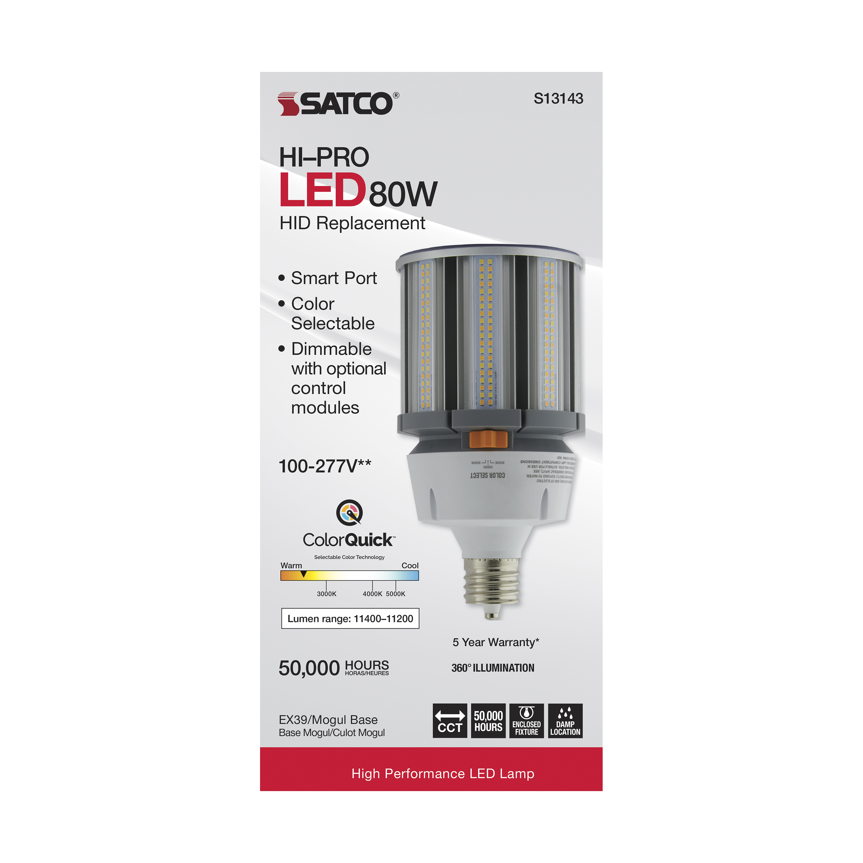 80W/LED/HID/CCT/EX39/100-277V - S13143